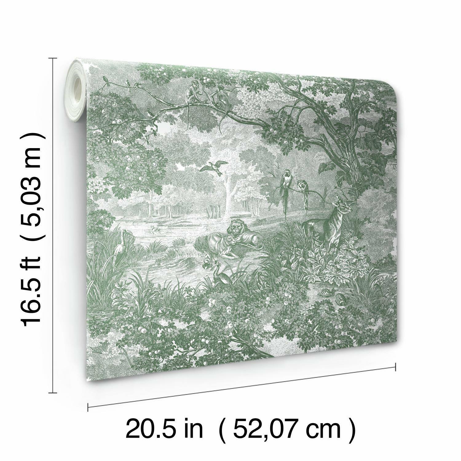 RoomMates Jungle Toile Peel &#x26; Stick Wallpaper