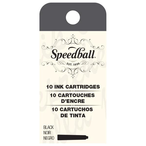 Speedball&#xAE; Black Calligraphy Fountain Pen Ink Cartridges, 10ct.