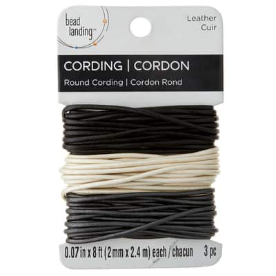 Neutral Colors Round Leather Cord By Bead Landing™ image