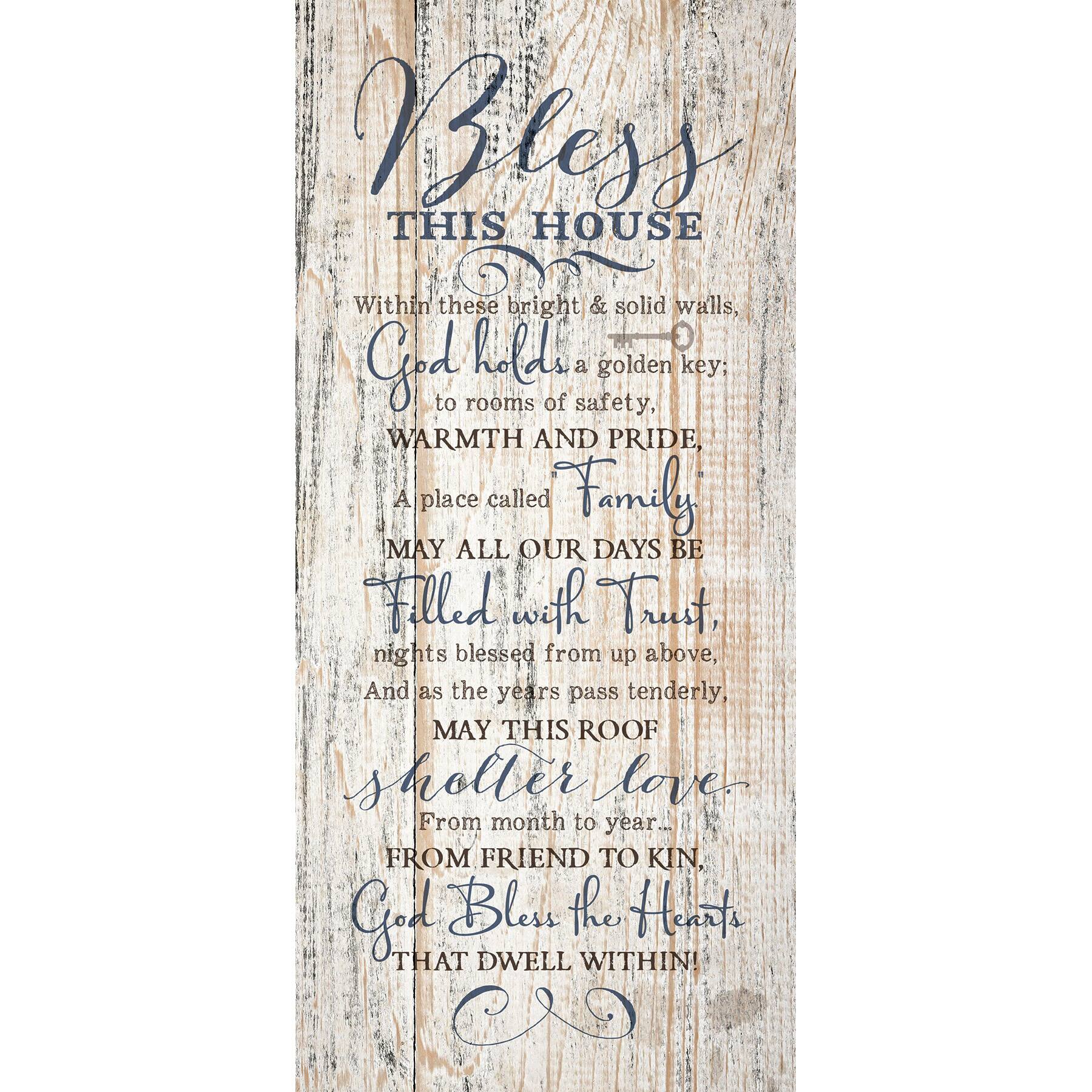 New Horizons Bless This House Wood Plaque