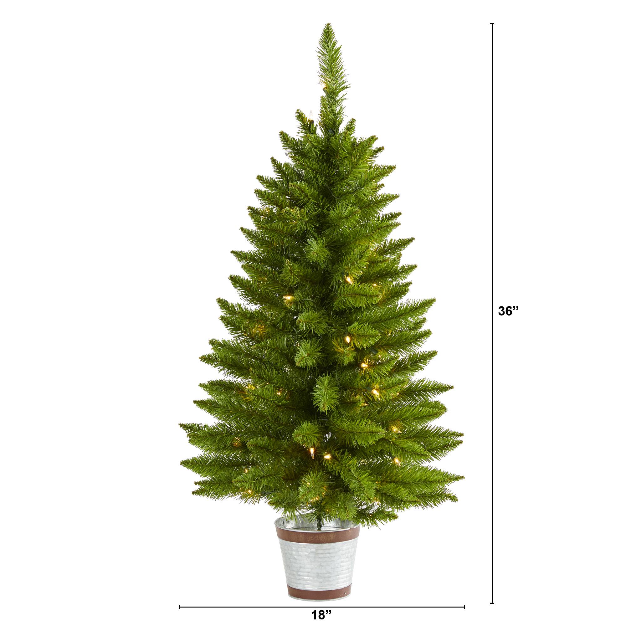3ft. Pre-Lit Providence Pine Artificial Christmas Tree, Warm White Lights