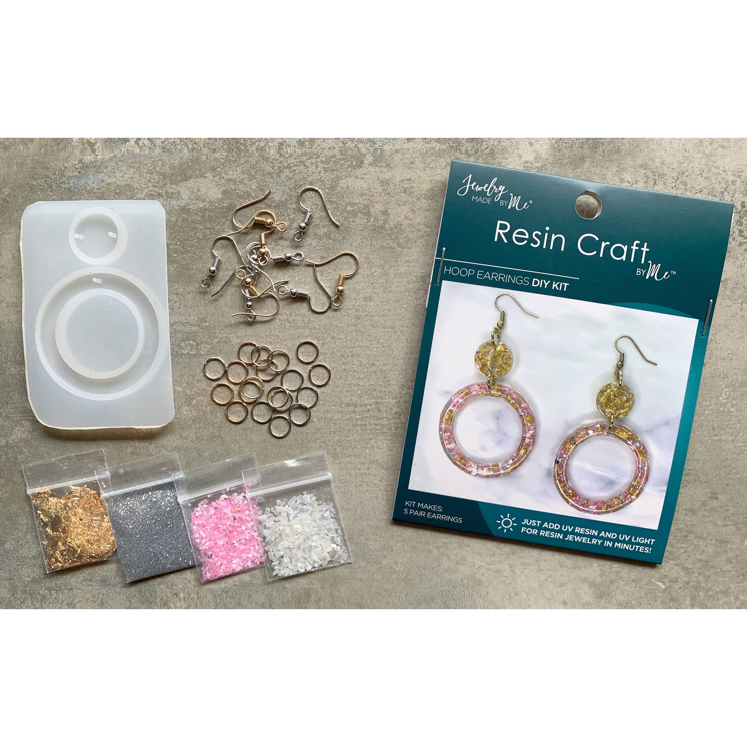 Jewelry Made By Me Resin Craft Hoop Earrings Mini Kit