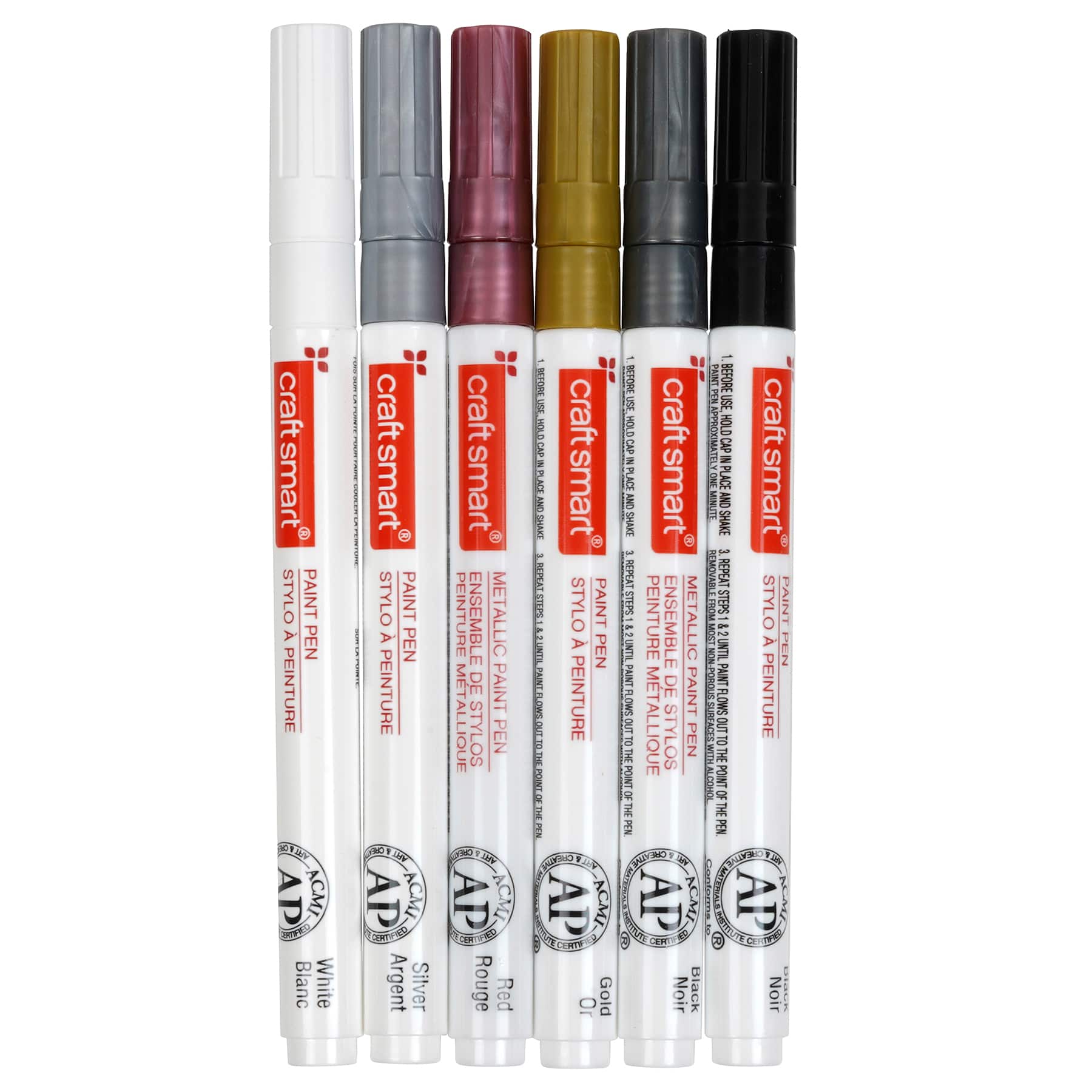 Craft Smart Basic & Metallic Paint Pen Set - Each