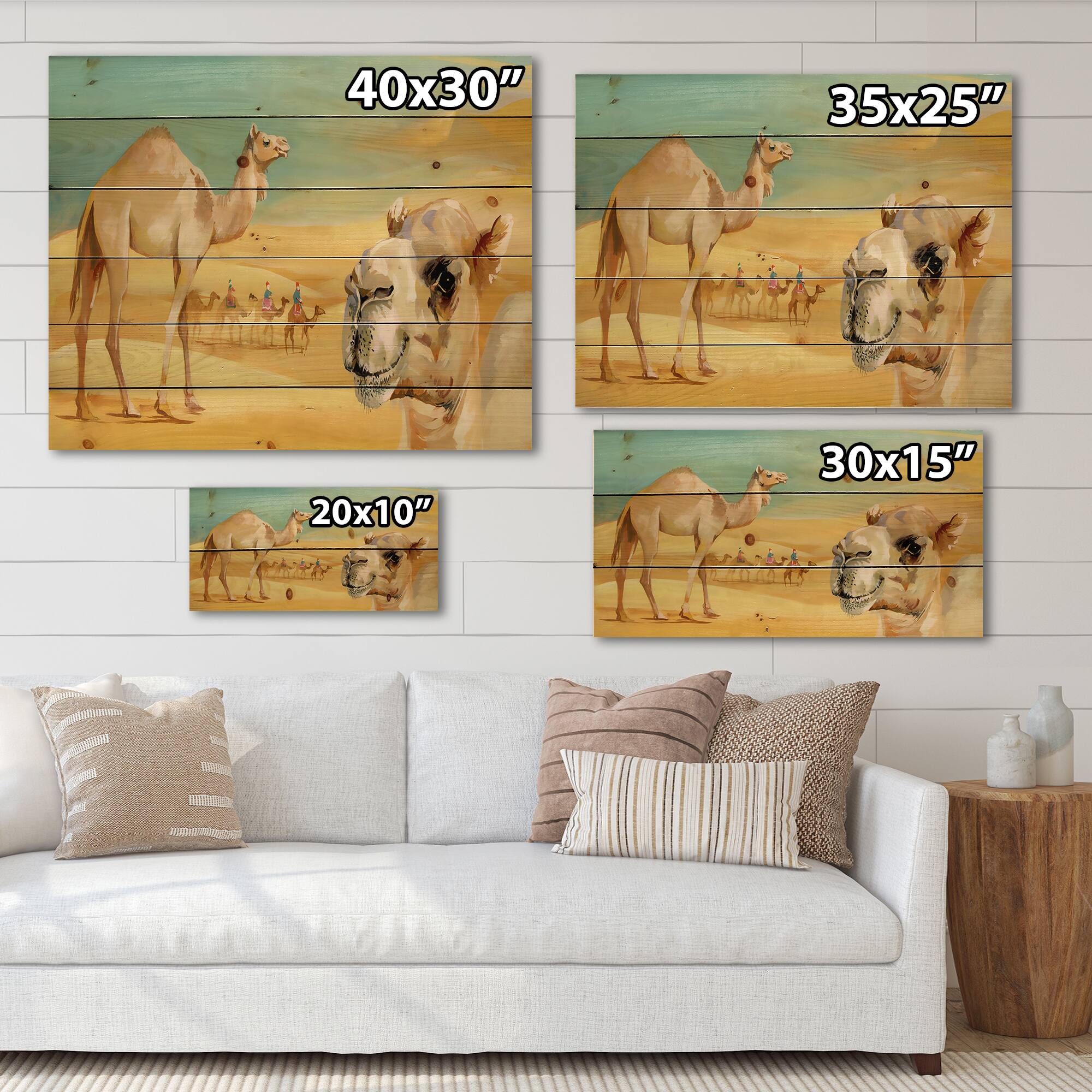 Designart - Camels In The Desert