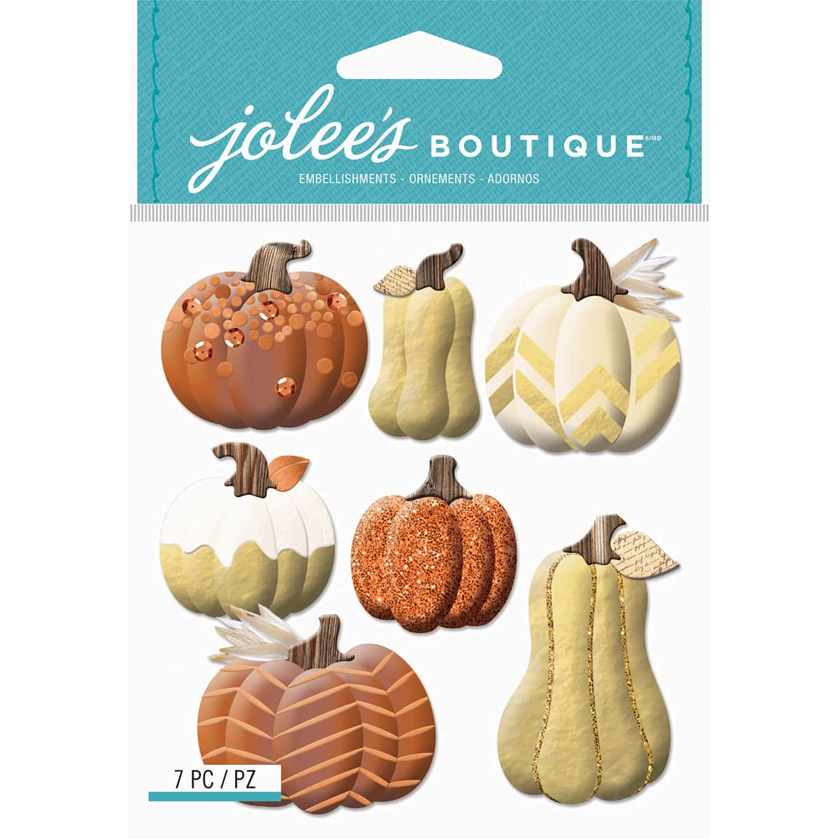 Jolee's Boutique Dimensional Stickers-Metallic Pumpkins | Michaels