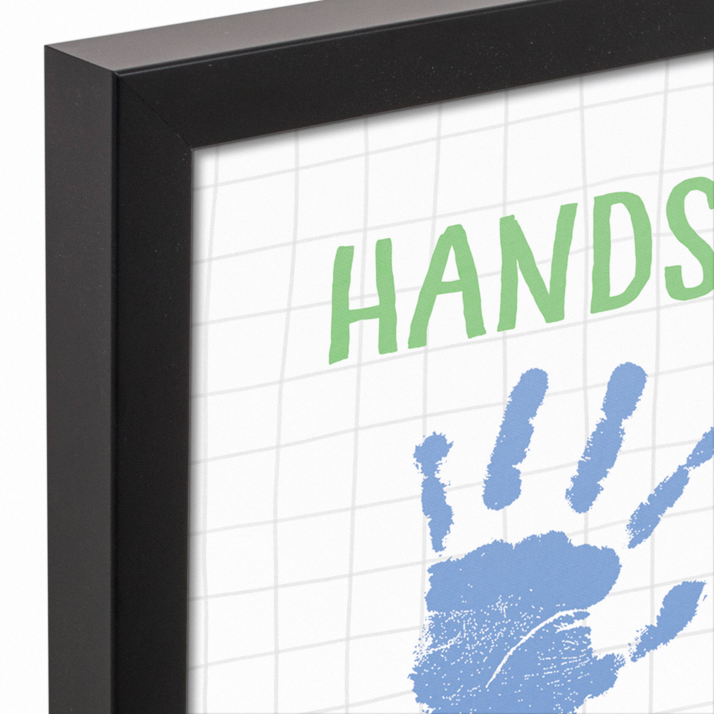 Hands Down Best Papa Black Framed Canvas