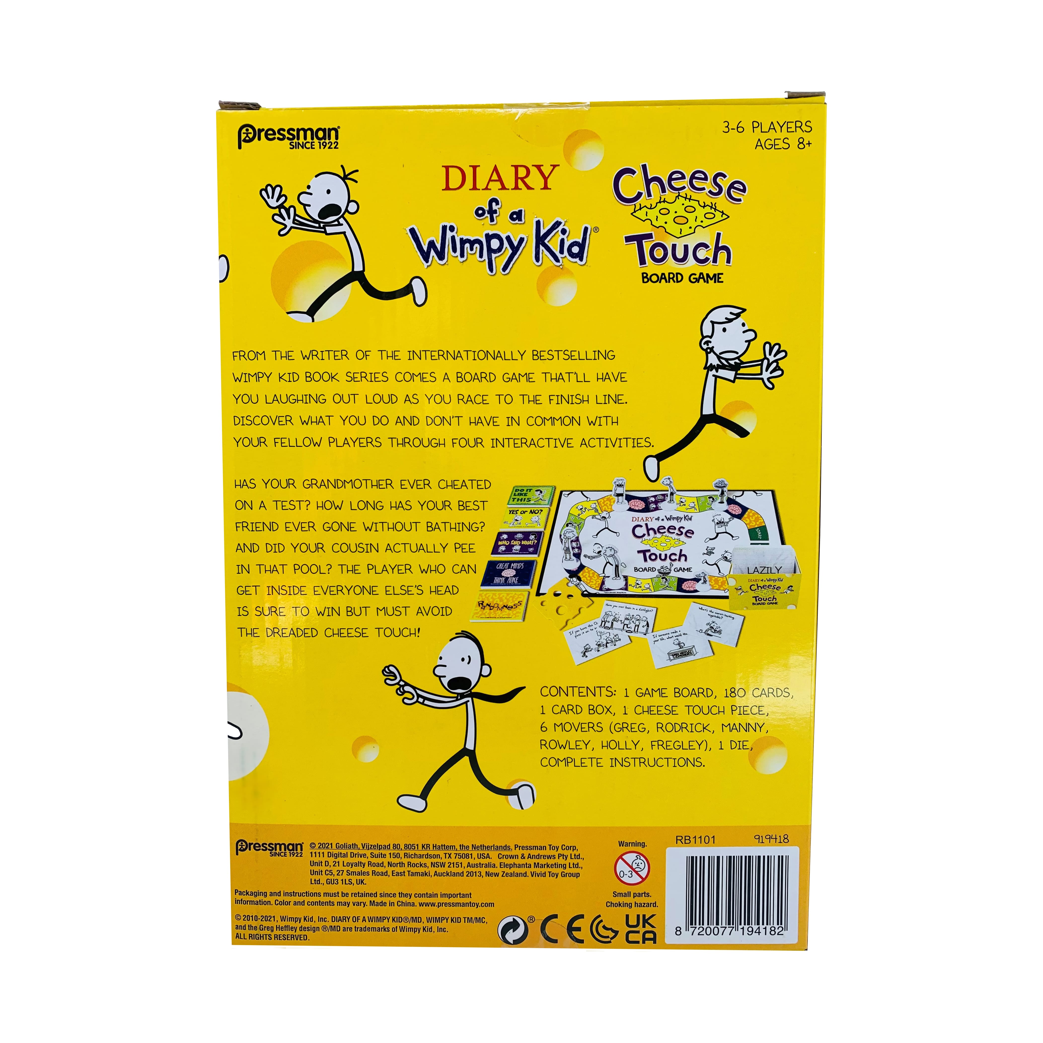 Diary of a Wimpy Kid Cheese Touch Board Game