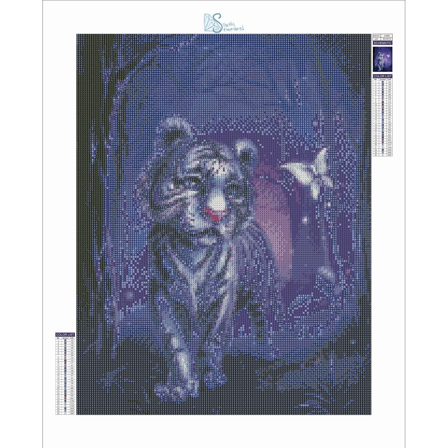 Sparkly Selections Baby Tiger and Butterfly Diamond Painting Kit, Square  Diamonds