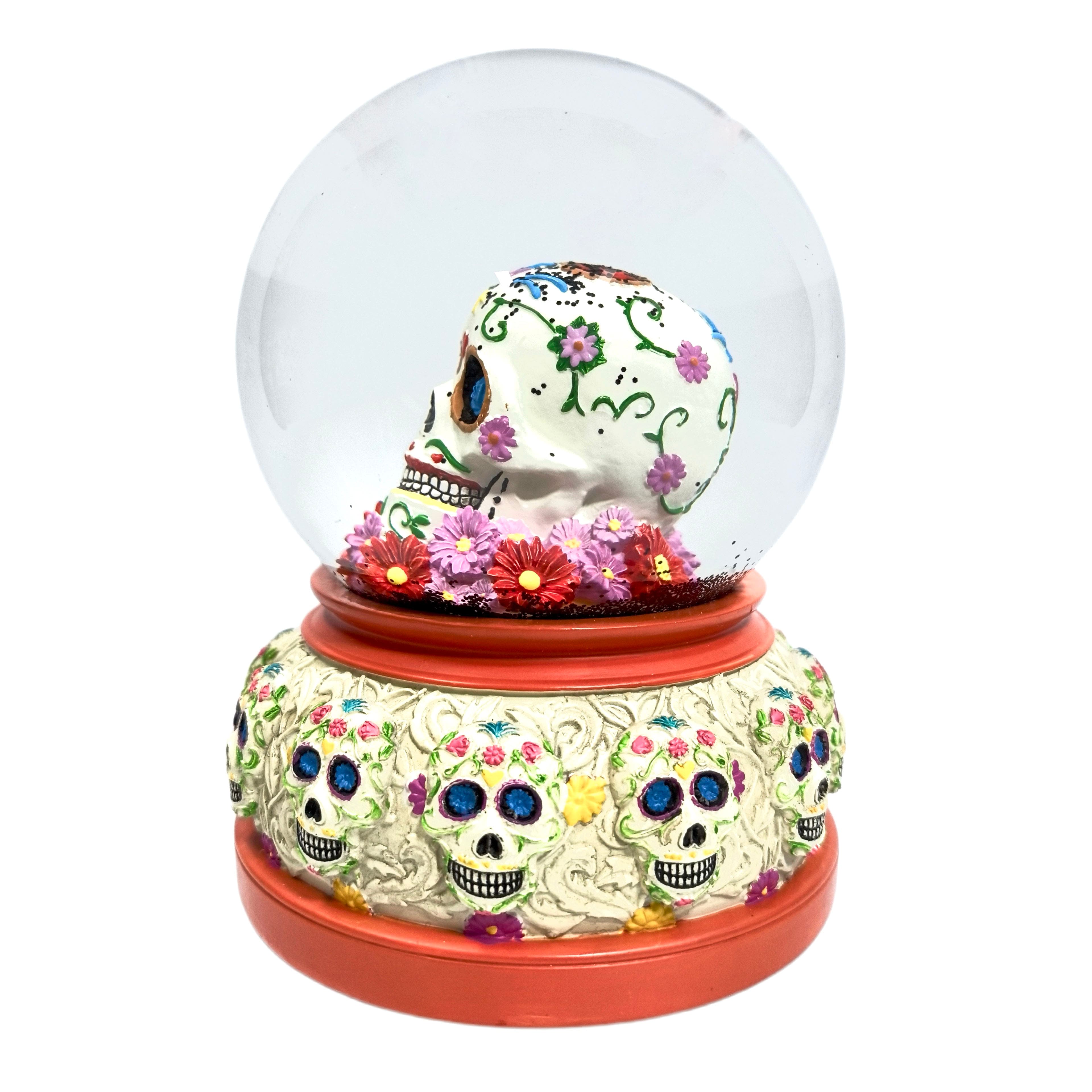 6.75&#x22; Sugar Skull Musical Water Globe by Ashland&#xAE;