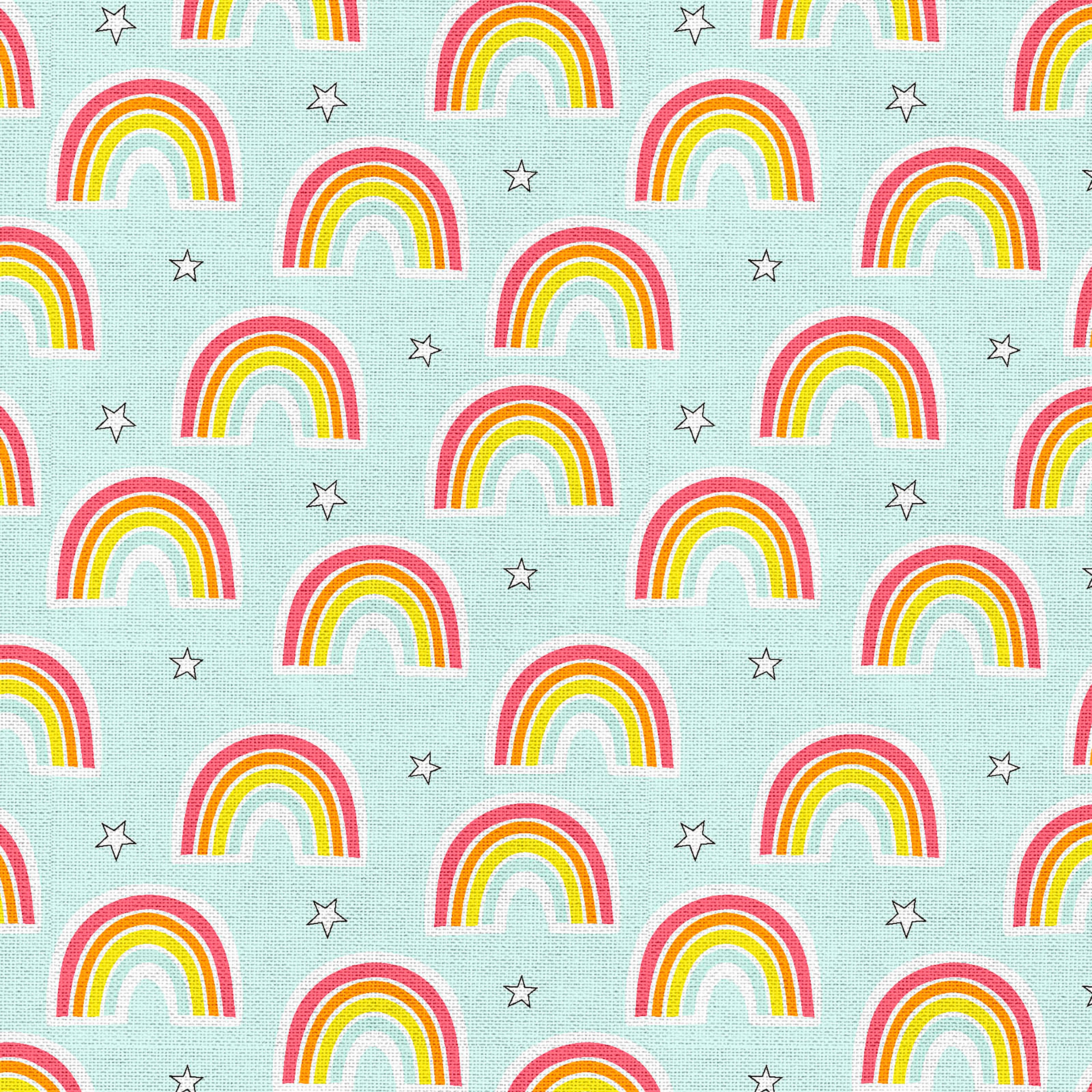 Fabric Editions Rainbow Sky Cotton Fabric