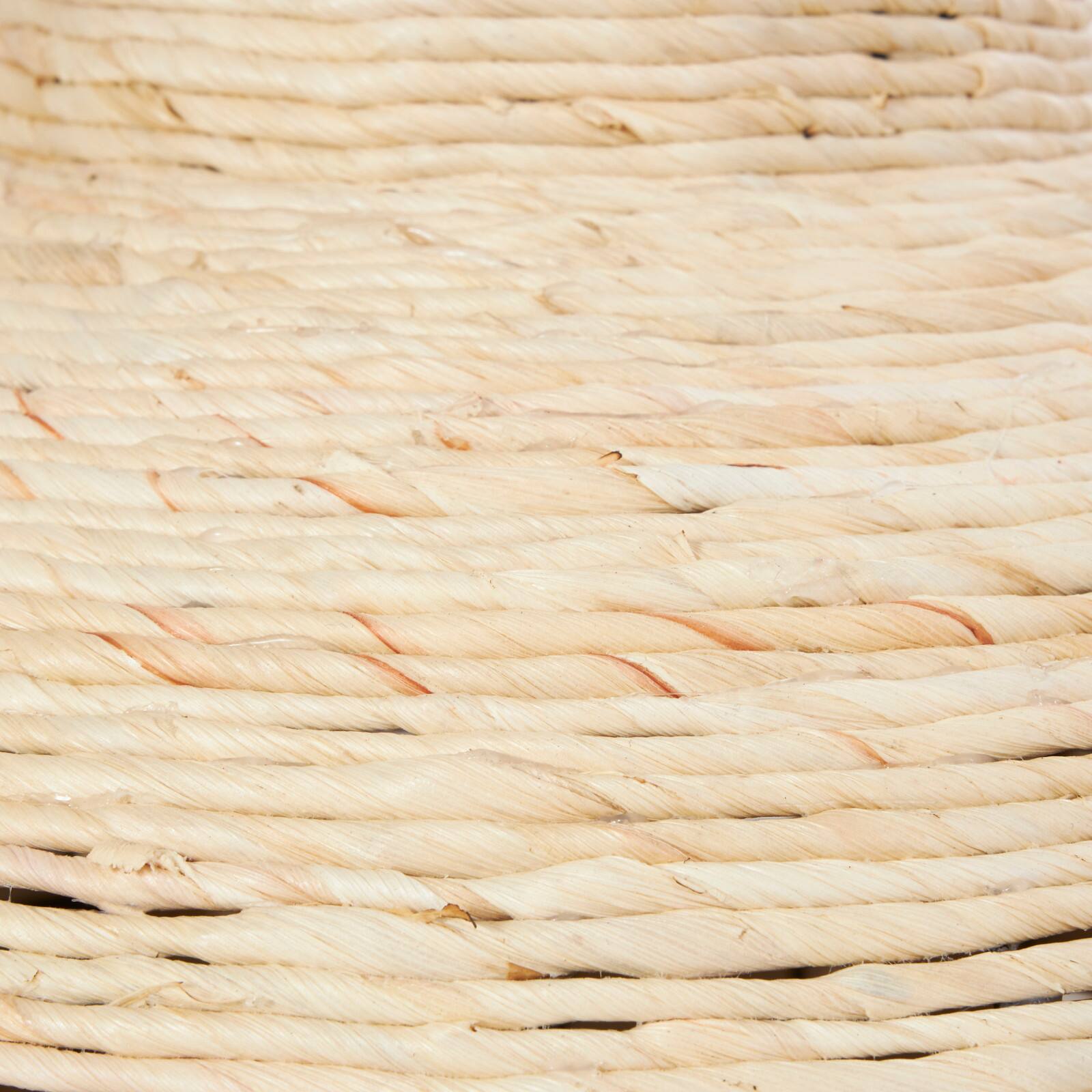 11" Beige Seagrass Wrapped Vase