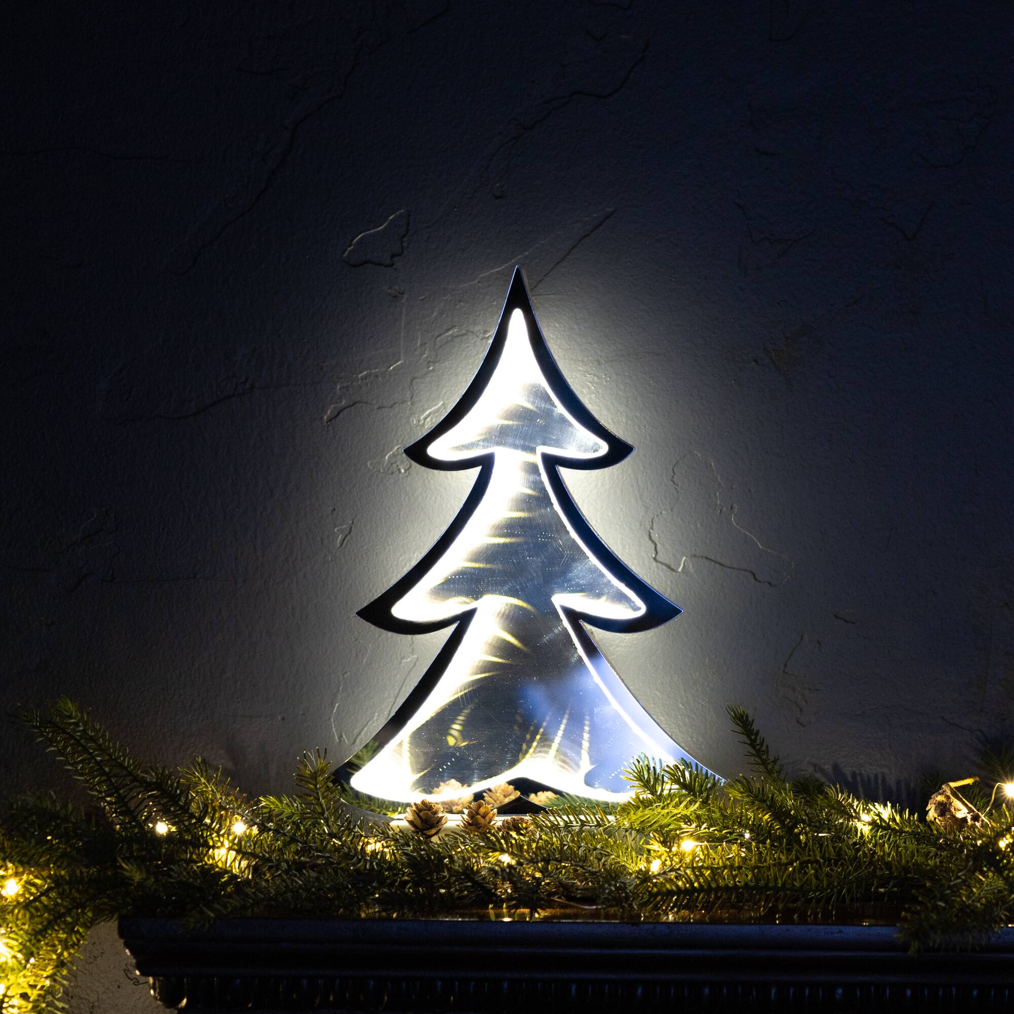 12.5&#x22; Pine Tree Outline Ekko Light Display Set