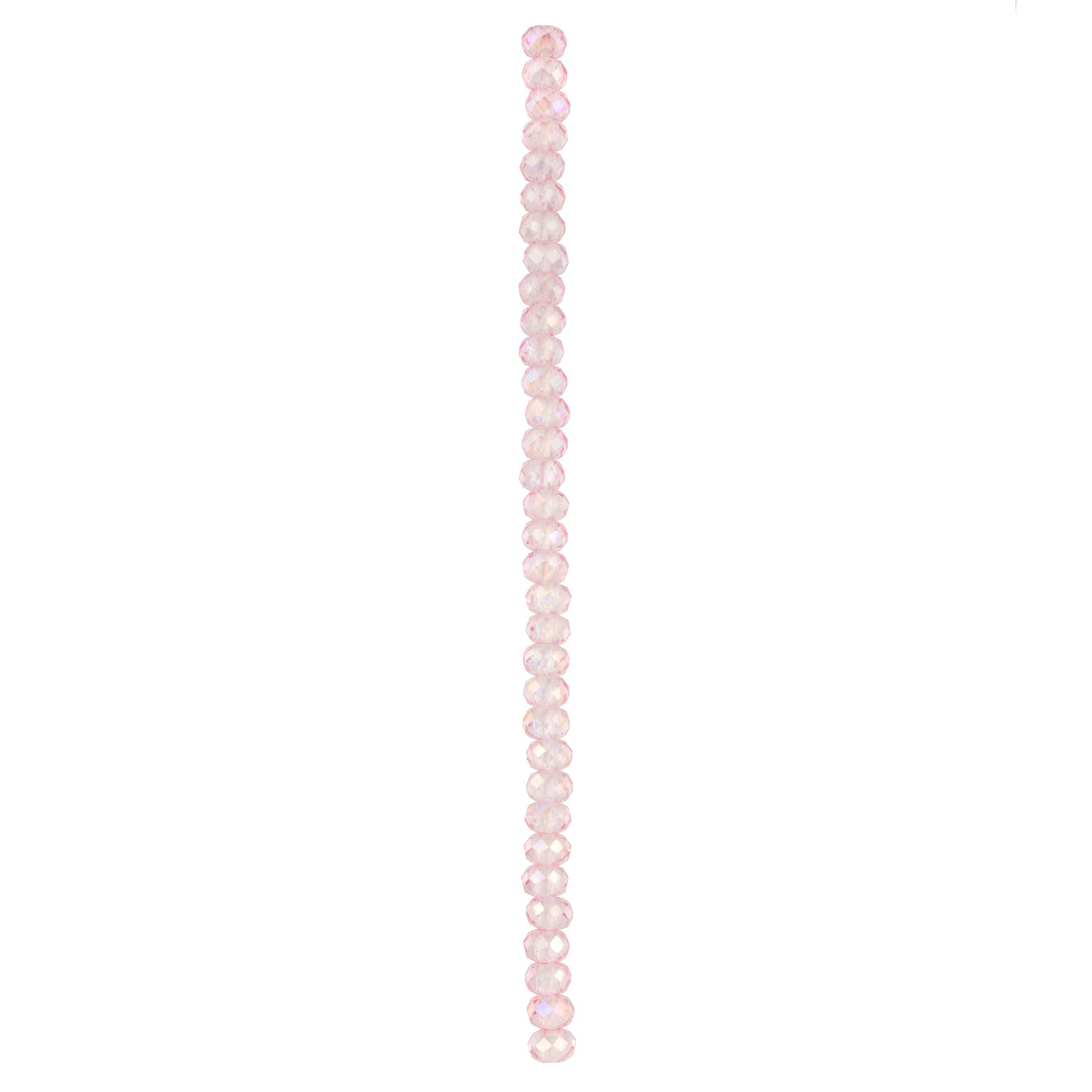 12 Pack: Pink Faceted Large Hole Glass Rondelle Beads by Bead Landing™