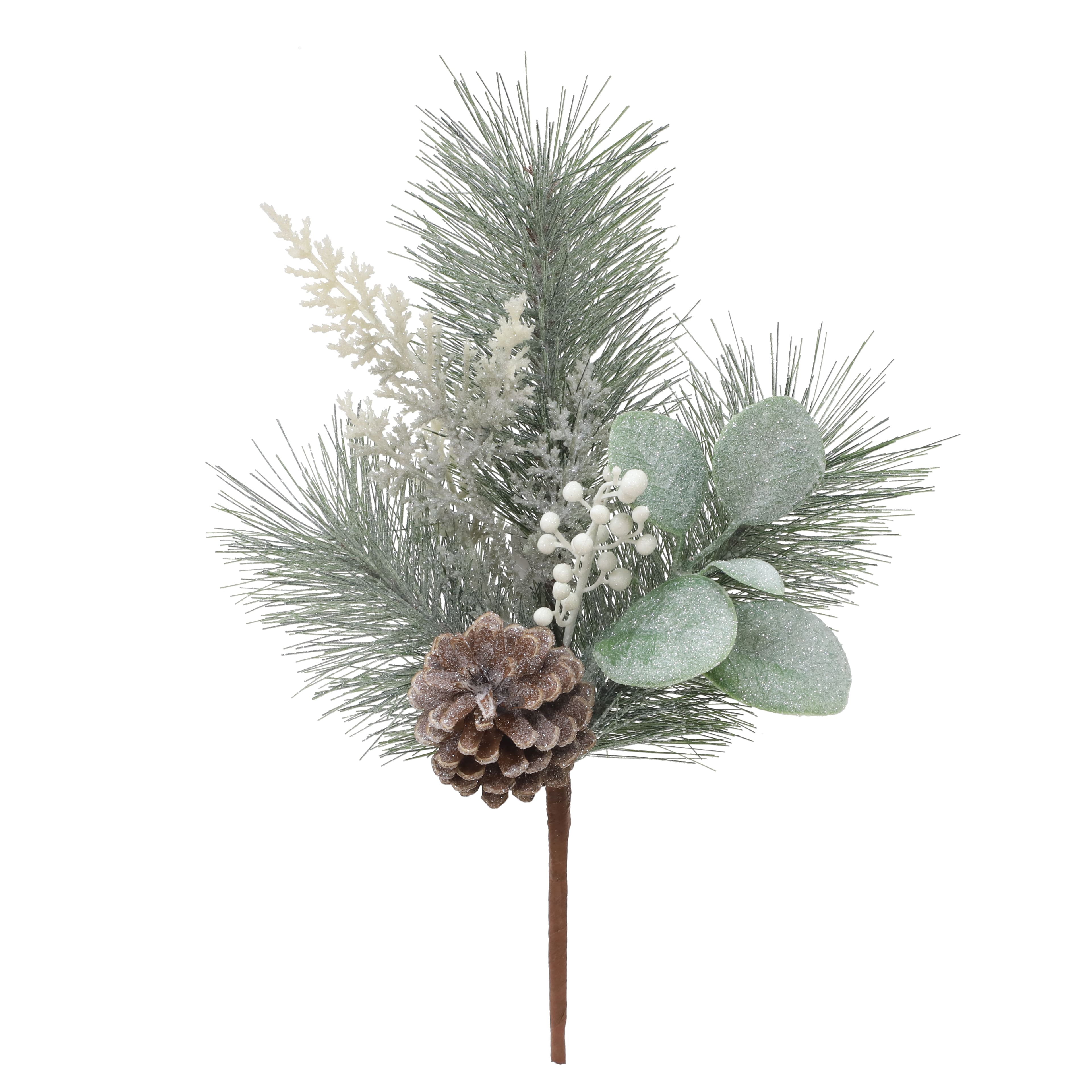 14.5&#x22; White Iced Pine, Eucalyptus &#x26; Berry Pick by Ashland&#xAE;
