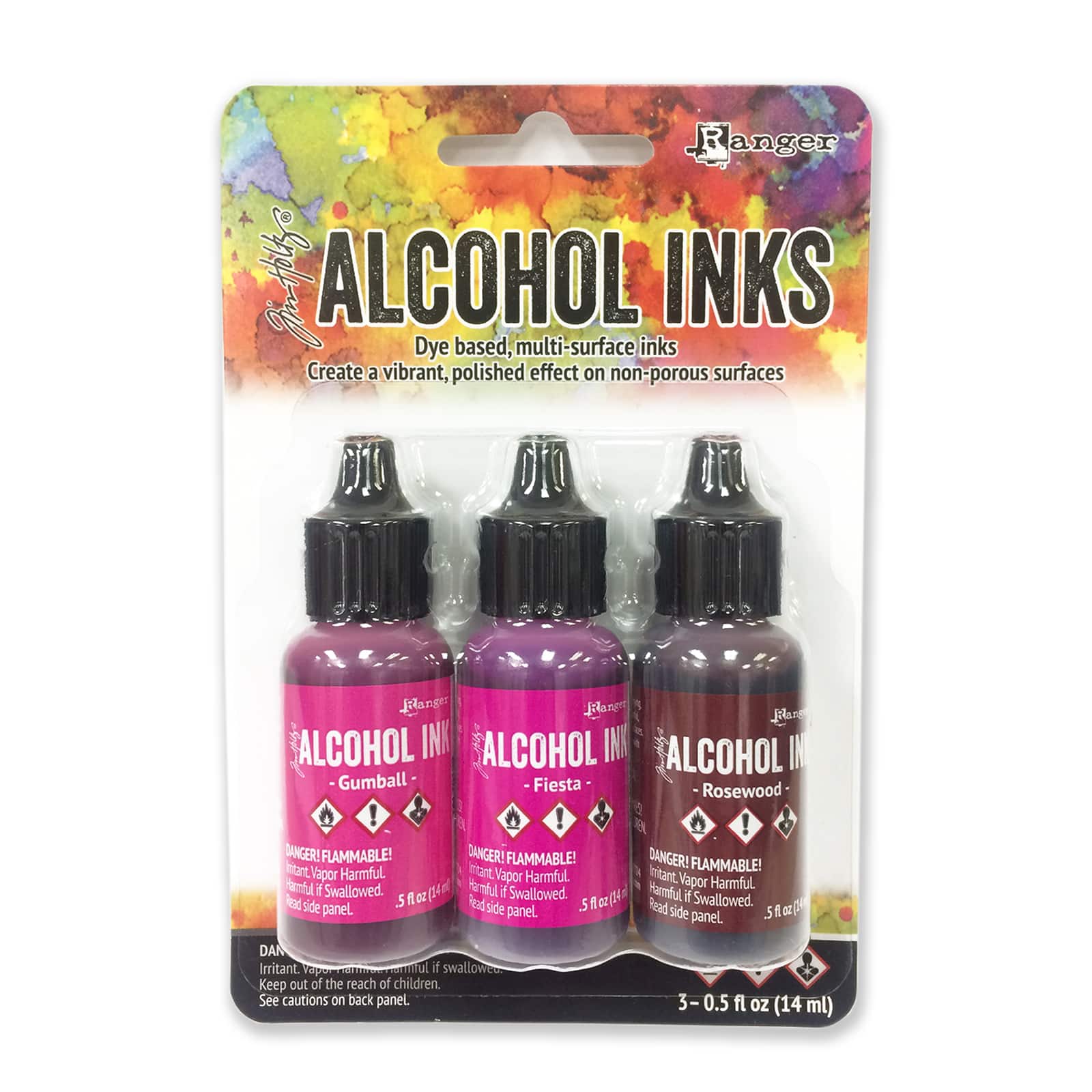 Tim Holtz&#xAE; Pink &#x26; Red Spectrum Alcohol Inks, 3ct.