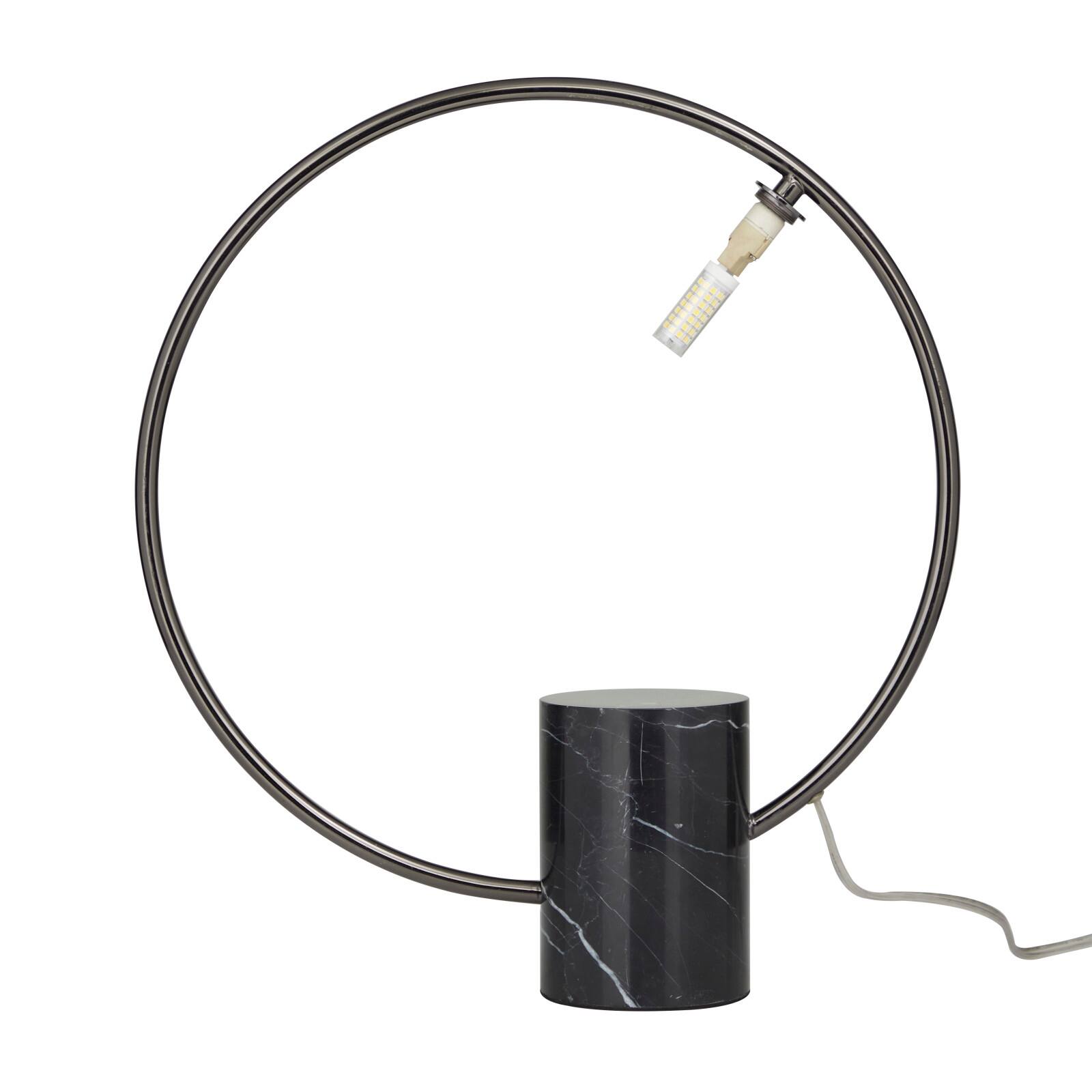 17.5" Marble Contemporary Abstract Accent Lamp