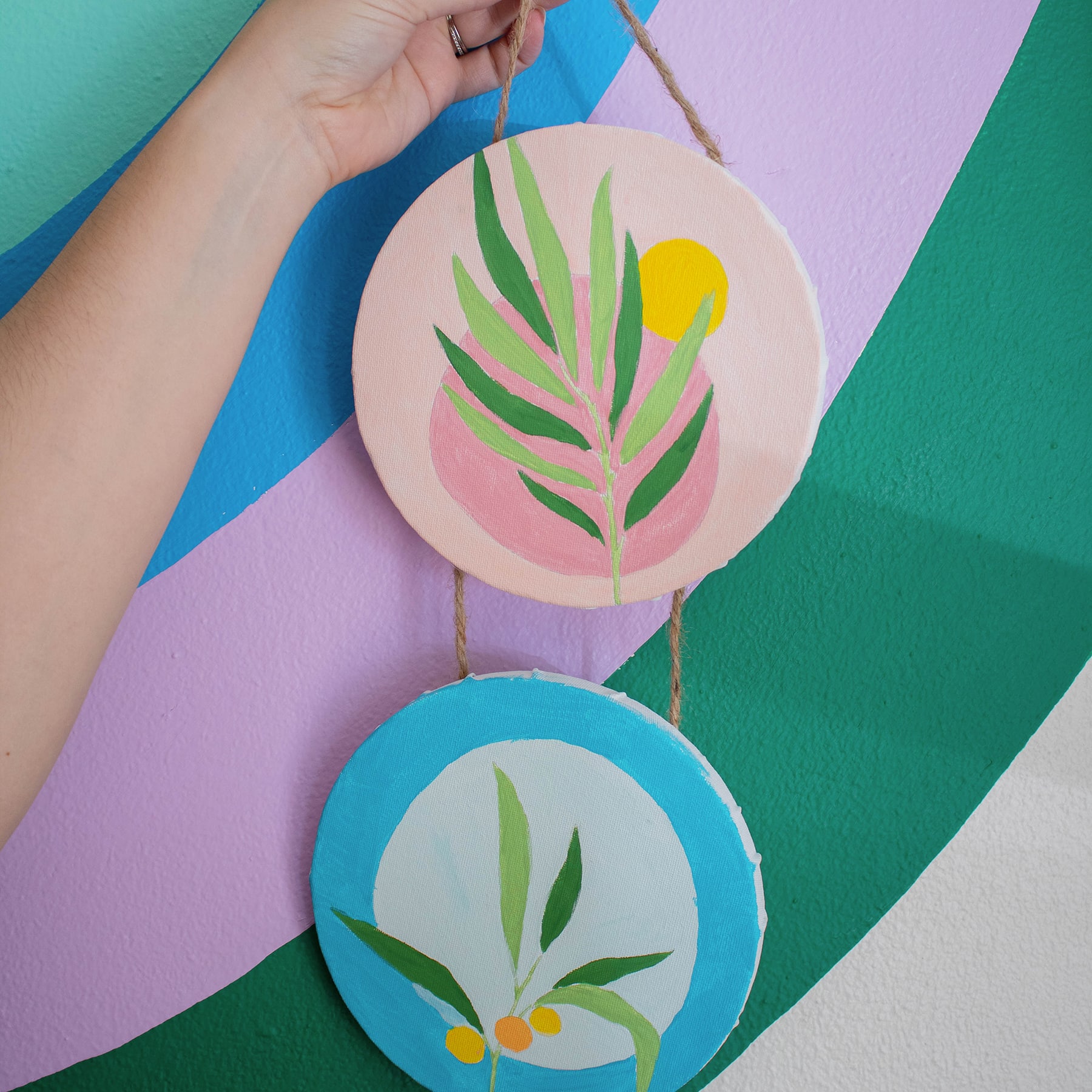 Art 101 Plants &#x26; Moth Paintable Canvas Wall Art Kits