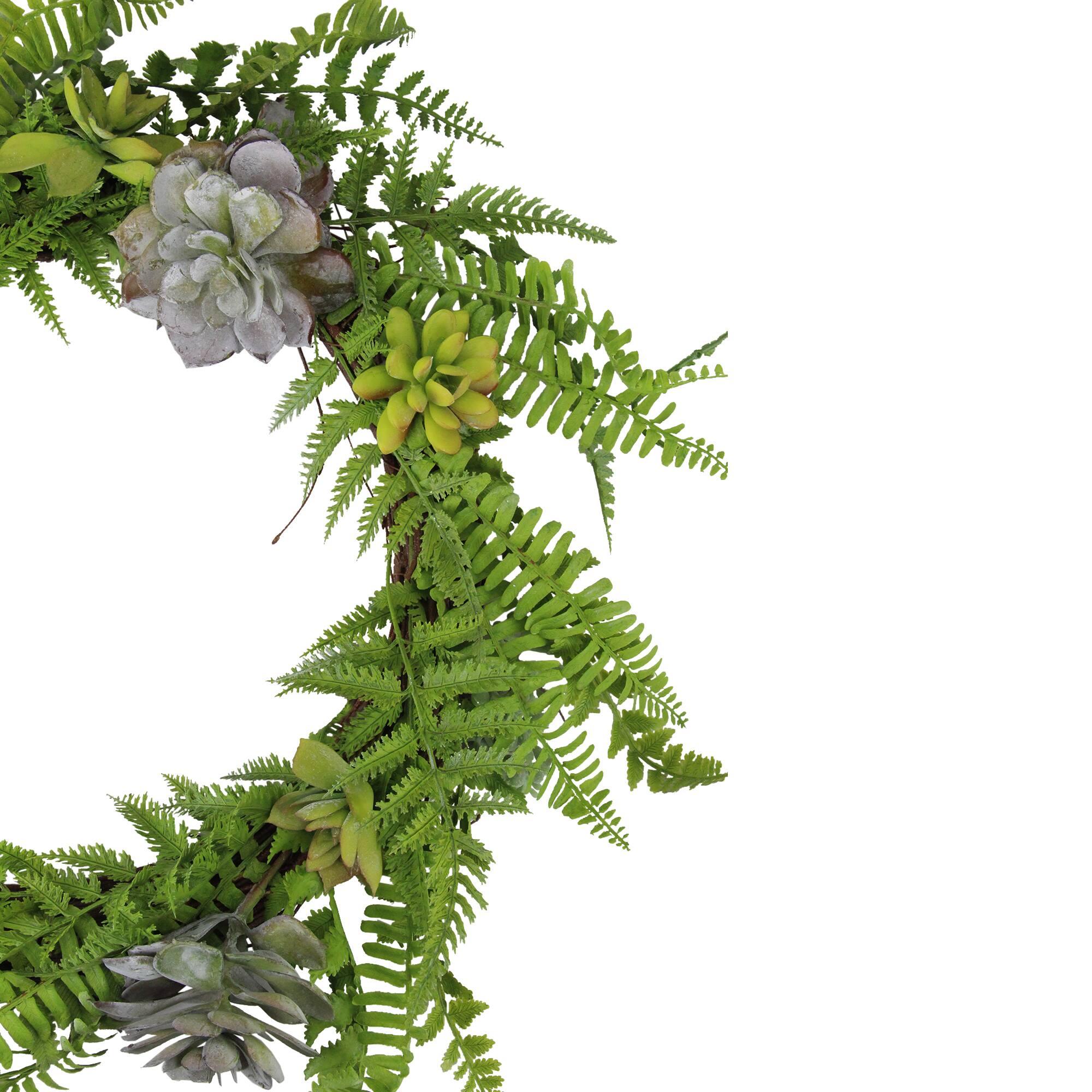 22&#x22; Succulents &#x26; Leaves Spring Wreath