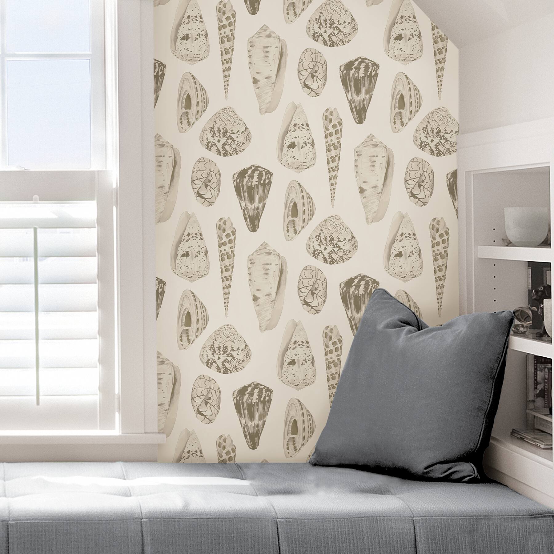 Scalamandre Cream Coquina Peel & Stick Wallpaper