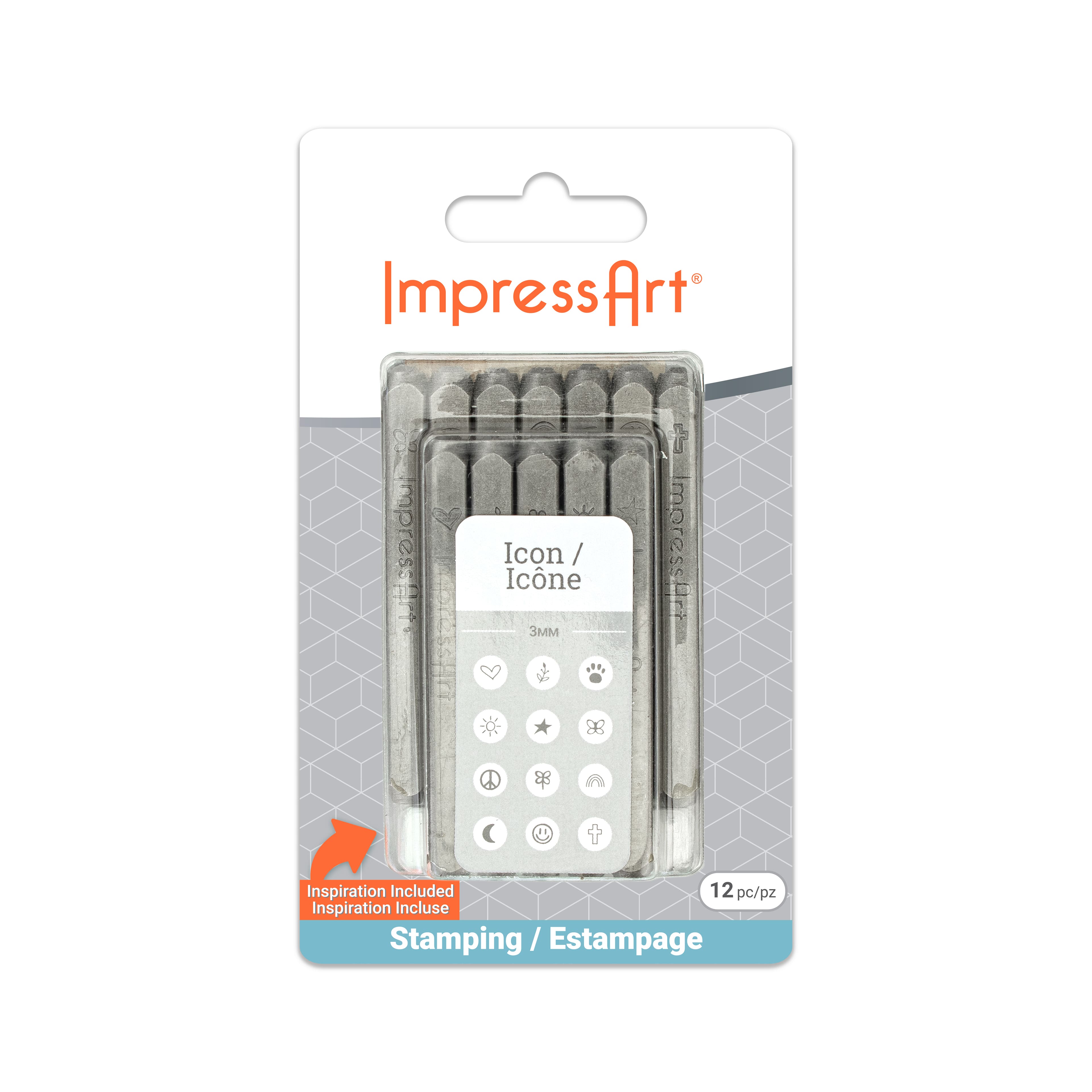 ImpressArt&#xAE; 3mm Icon Metal Stamps Pack