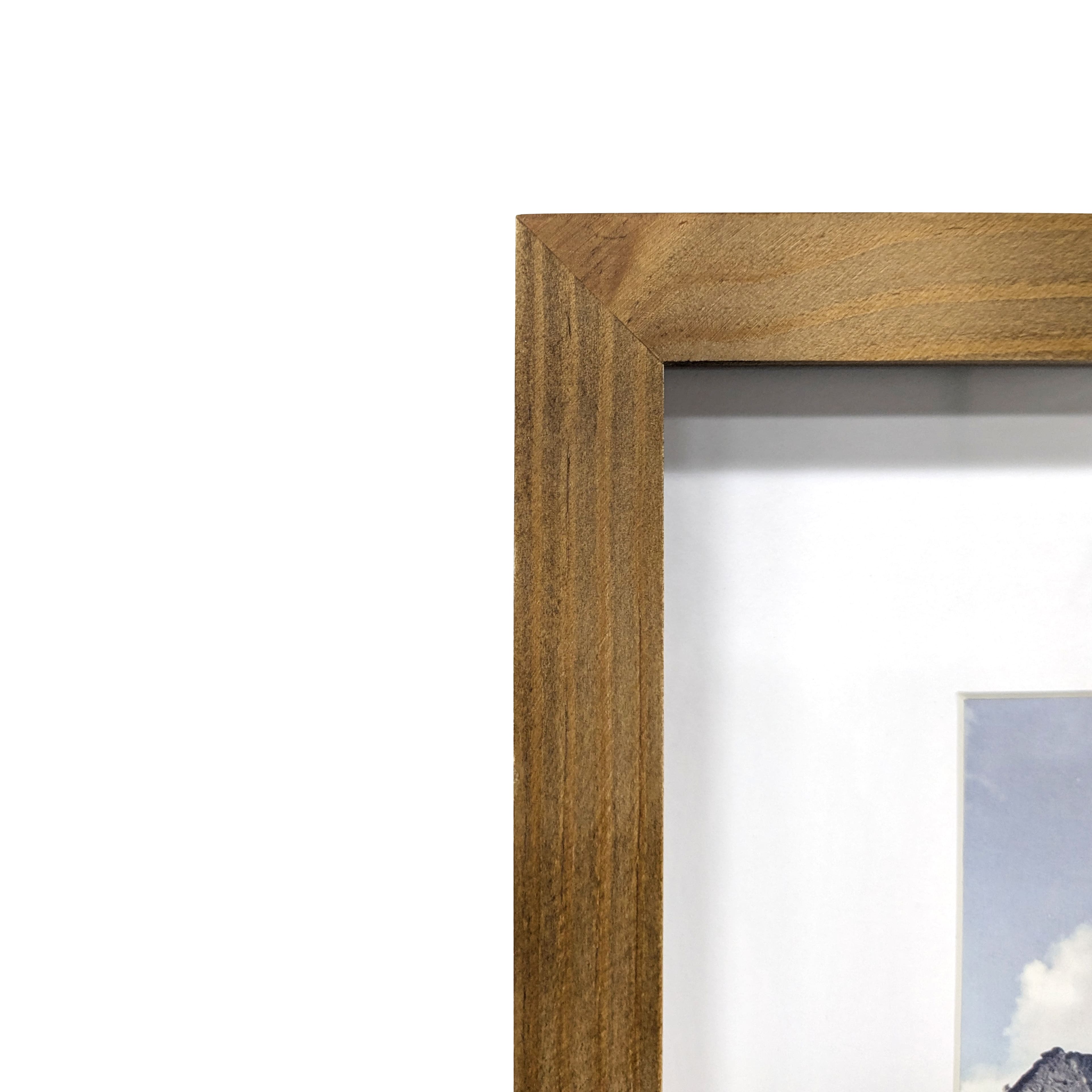 Home Natural Walnut Stain Wood Frame with Mat by Studio D&#xE9;cor&#xAE;