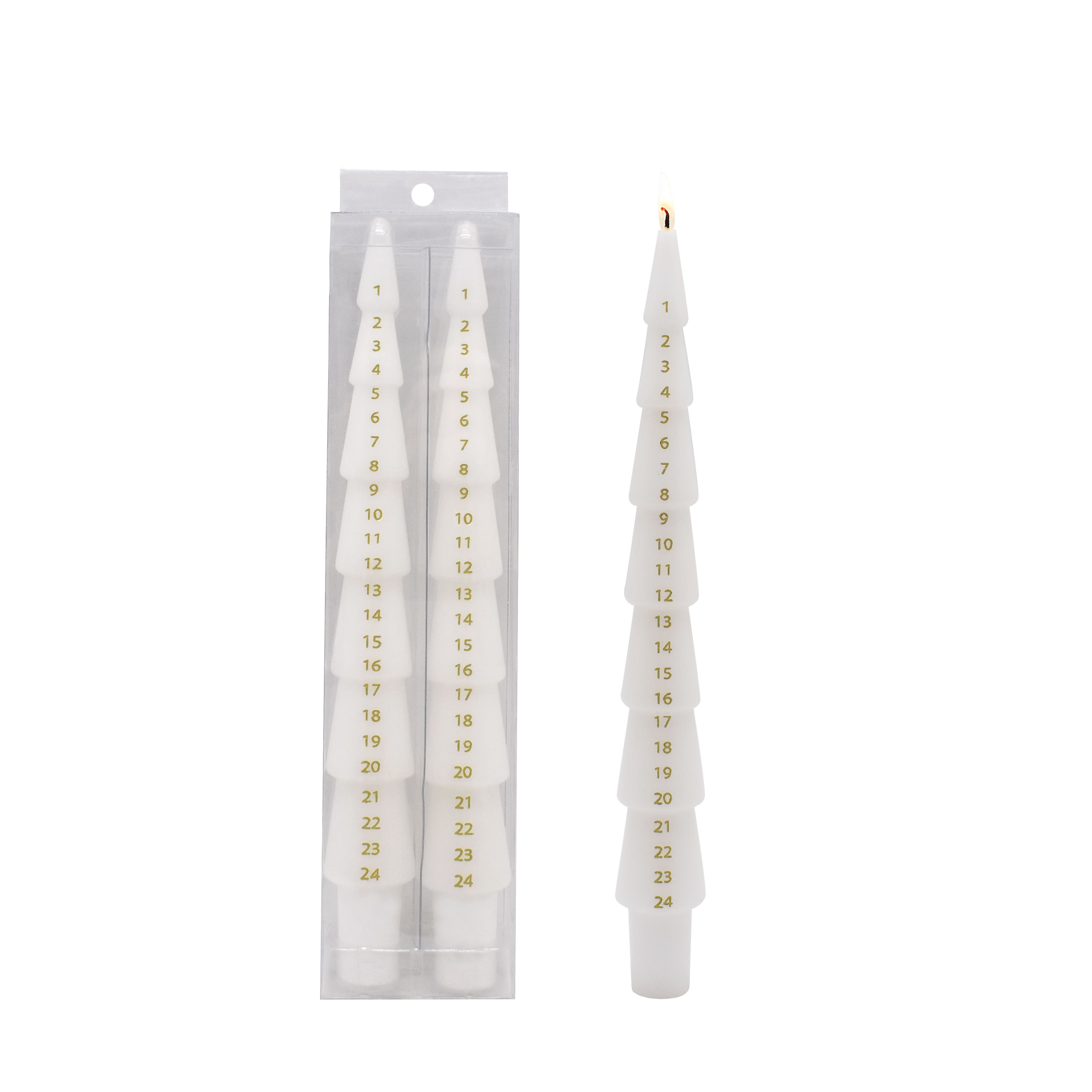 10&#x22; Dated Tree Taper Candles, 2ct. by Ashland&#xAE;