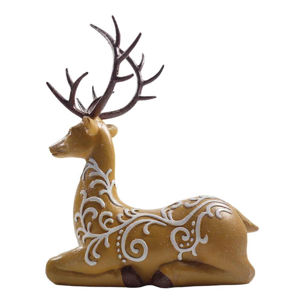 7.5&#x22; Frosted Sitting Deer Tabletop D&#xE9;cor by Ashland&#xAE;