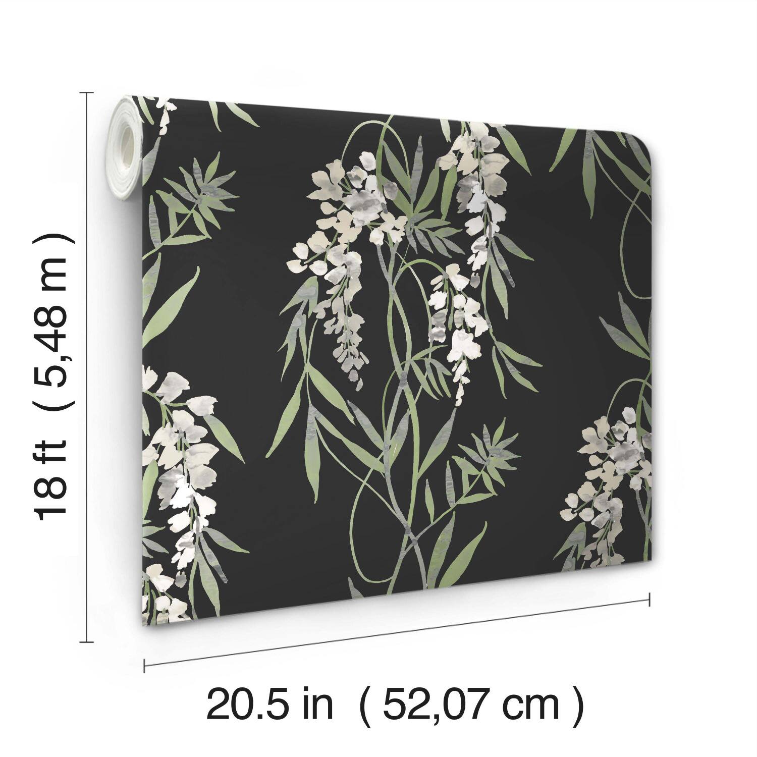 RoomMates Nouveaux Wisteria Peel &#x26; Stick Wallpaper