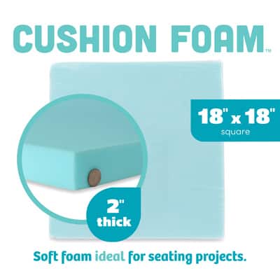 FoamTouch High Density Custom Cut Upholstery Foam Seat Cushion 6 inch Thick  by 27 inch Wide by 72 inch Long