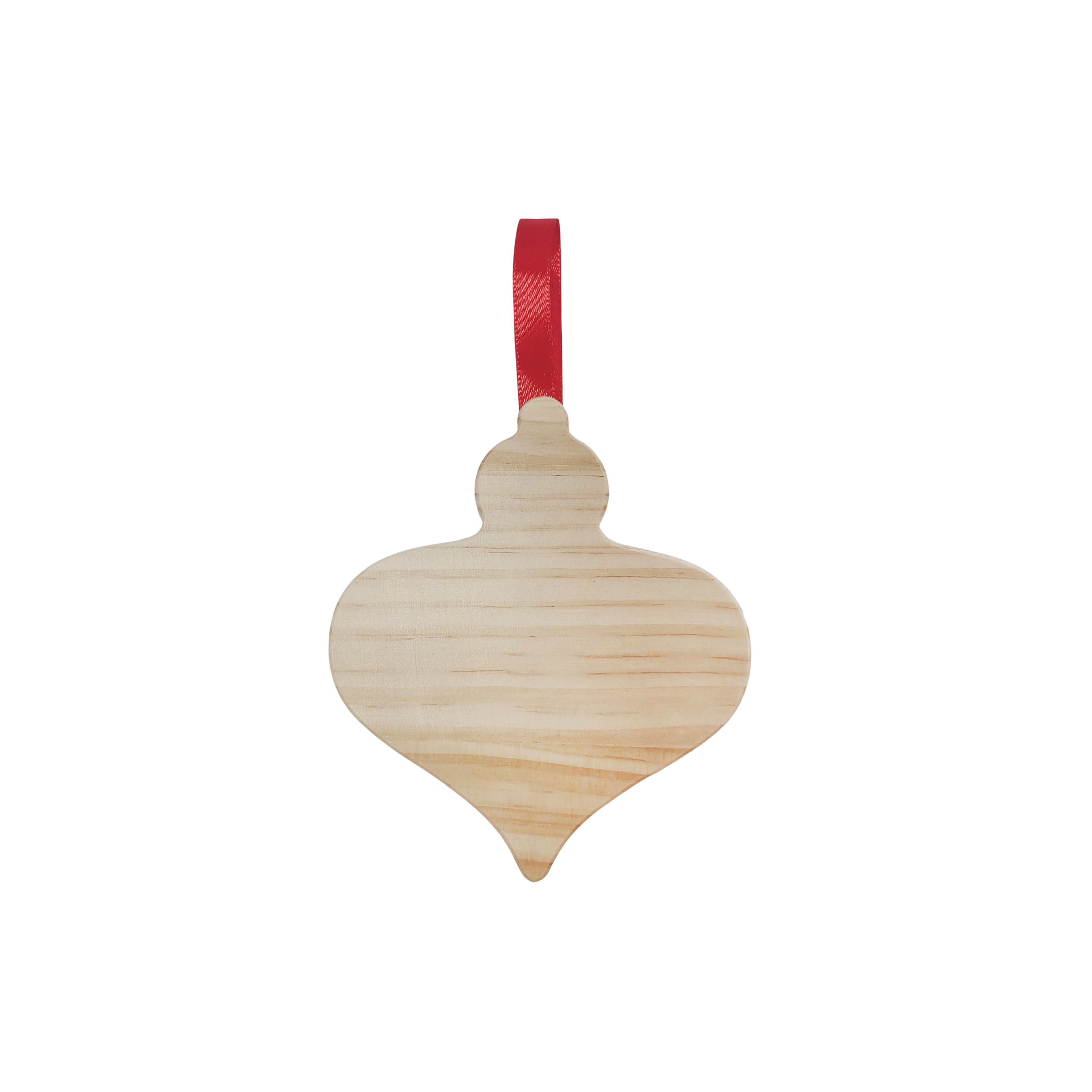 4&#x22; Onion Shaped DIY Pinewood Ornament by Make Market&#xAE;
