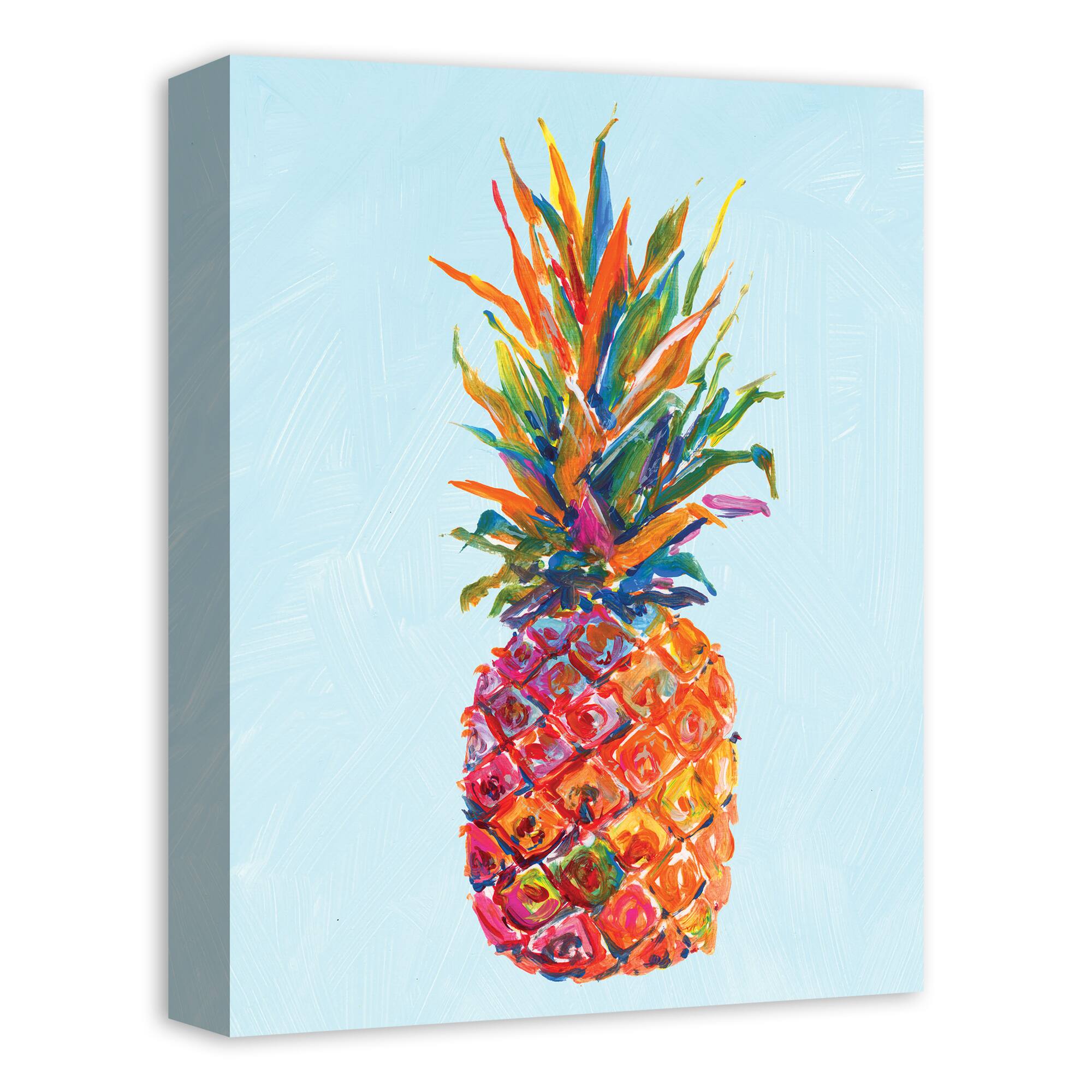 Funky Pineapple 12" x 16" Canvas Wall Art
