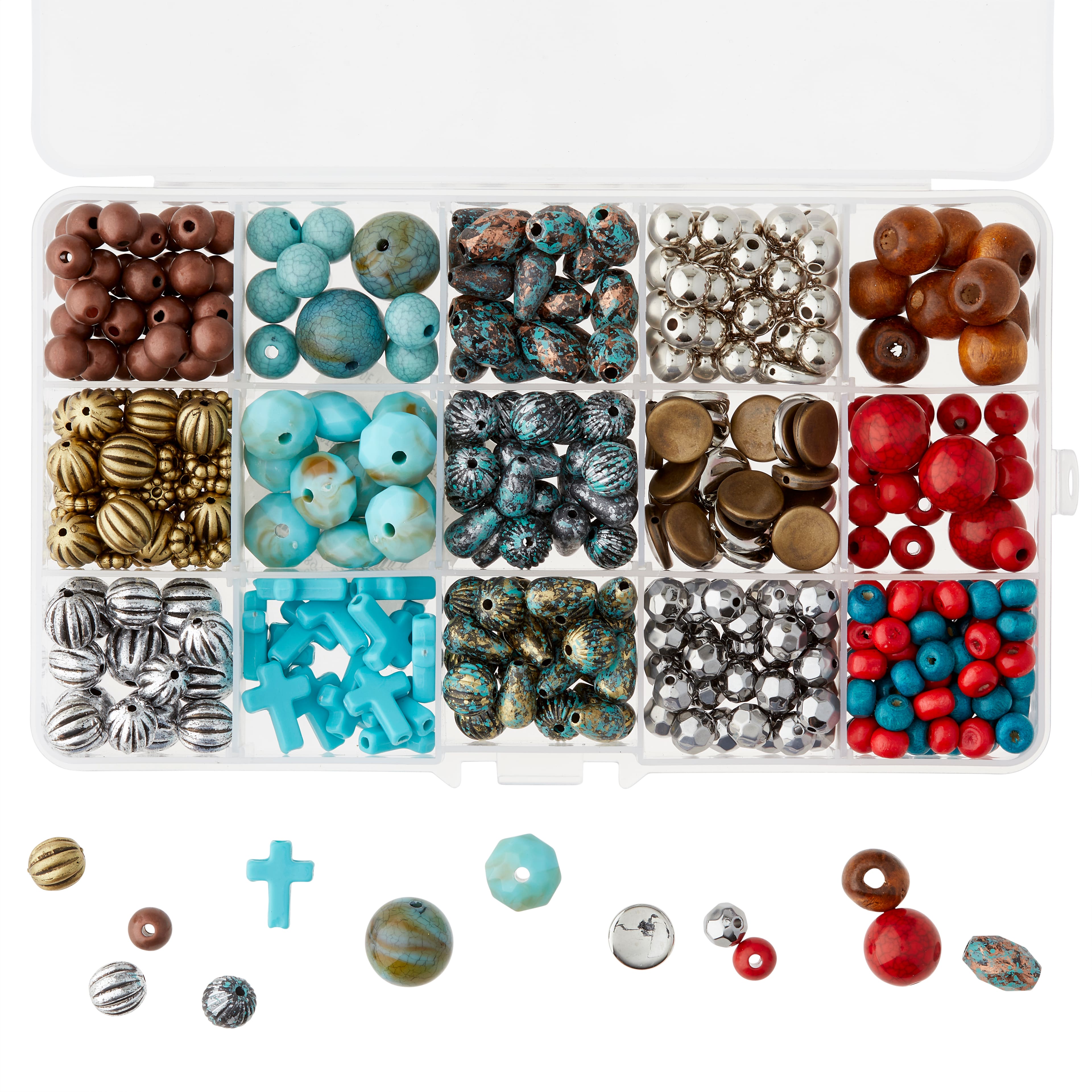 12 Pack: Southwest Crafting Beads Box by Bead Landing™