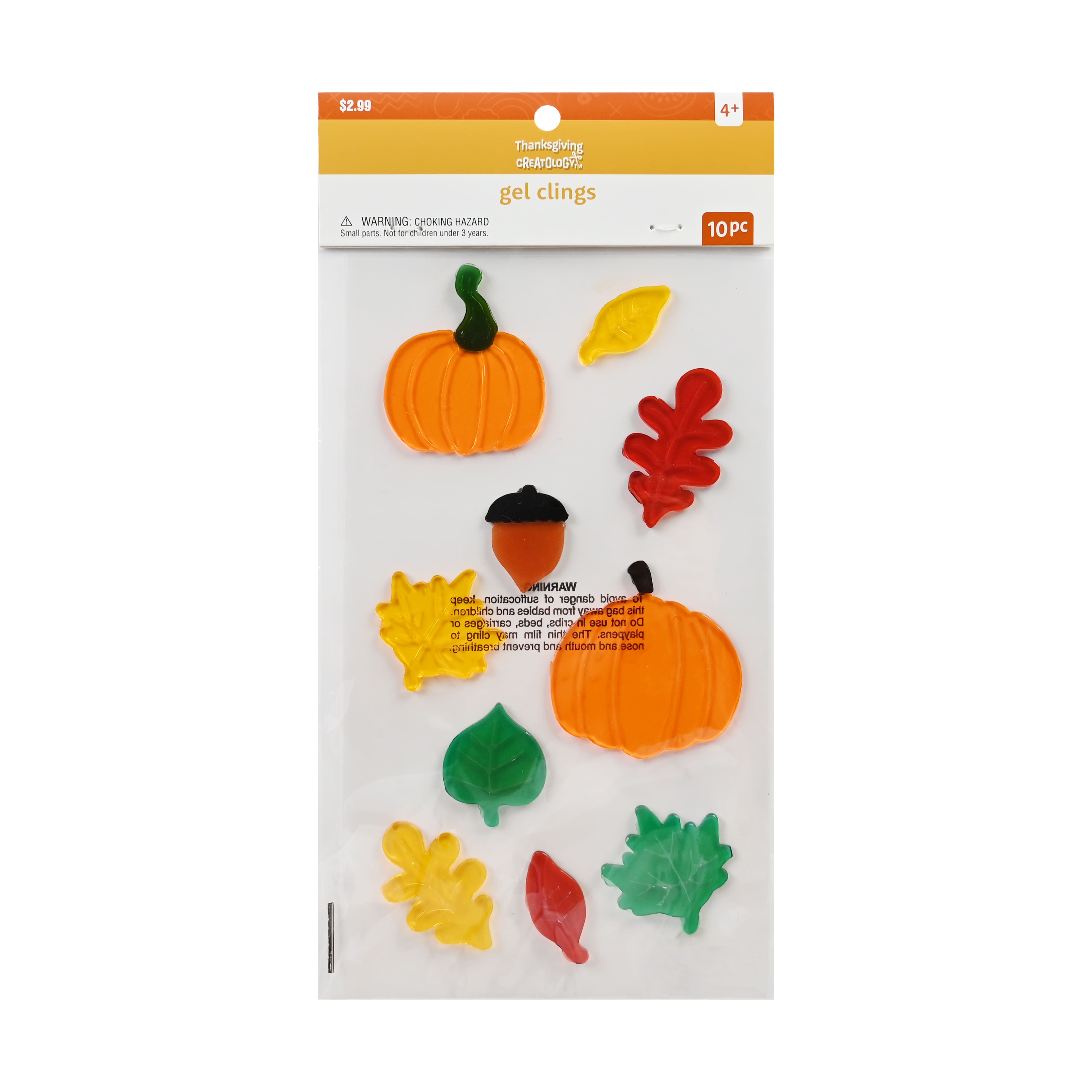 Pumpkin &#x26; Leaf Gel Clings by Creatology&#x2122;