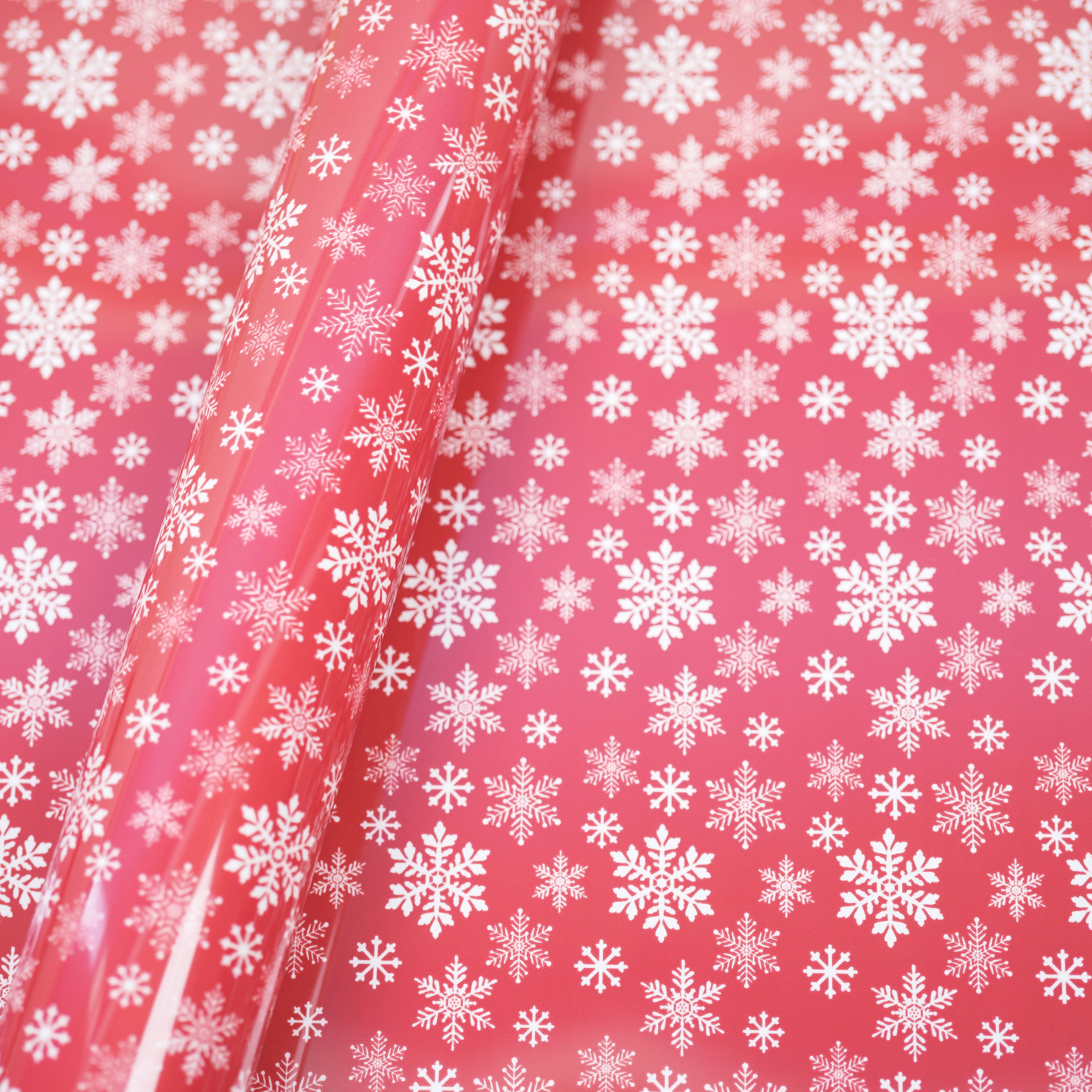 Red Snowflake Heat Transfer Vinyl by Make Market&#xAE;