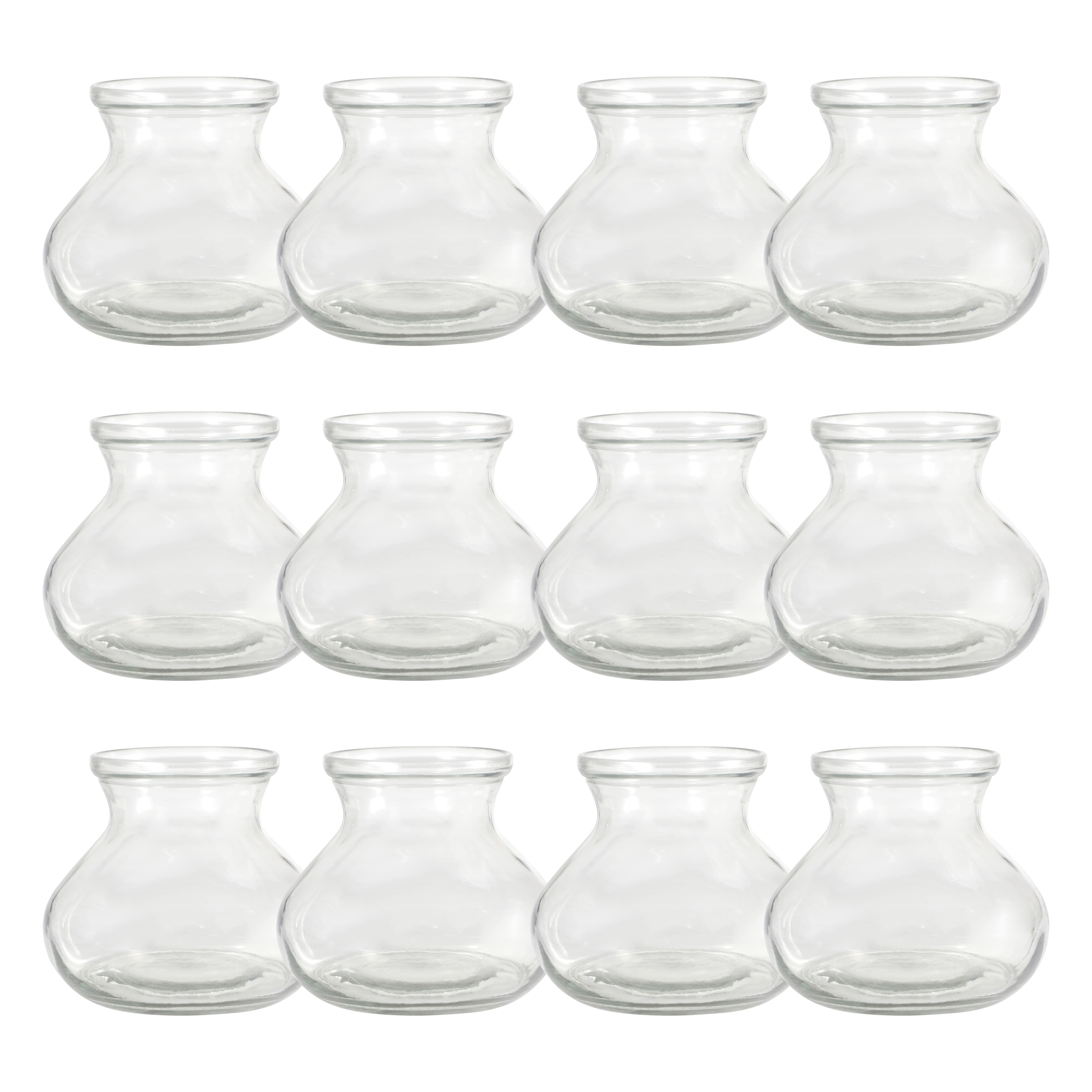 12 Pack: 4.75" Clear Rustic Glass Vase by Ashland®