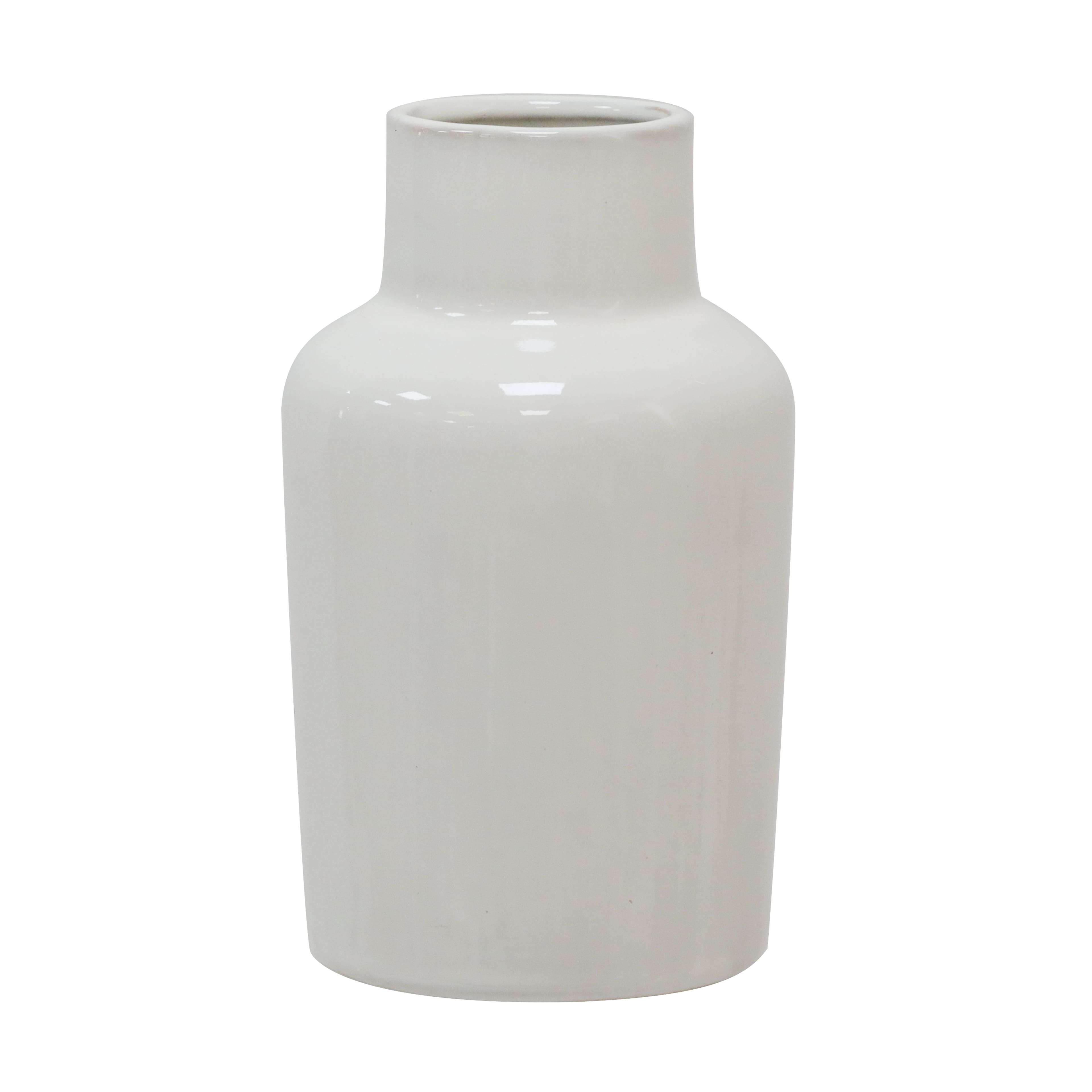 6.7&#x22; White Ceramic Vase by Ashland&#xAE;
