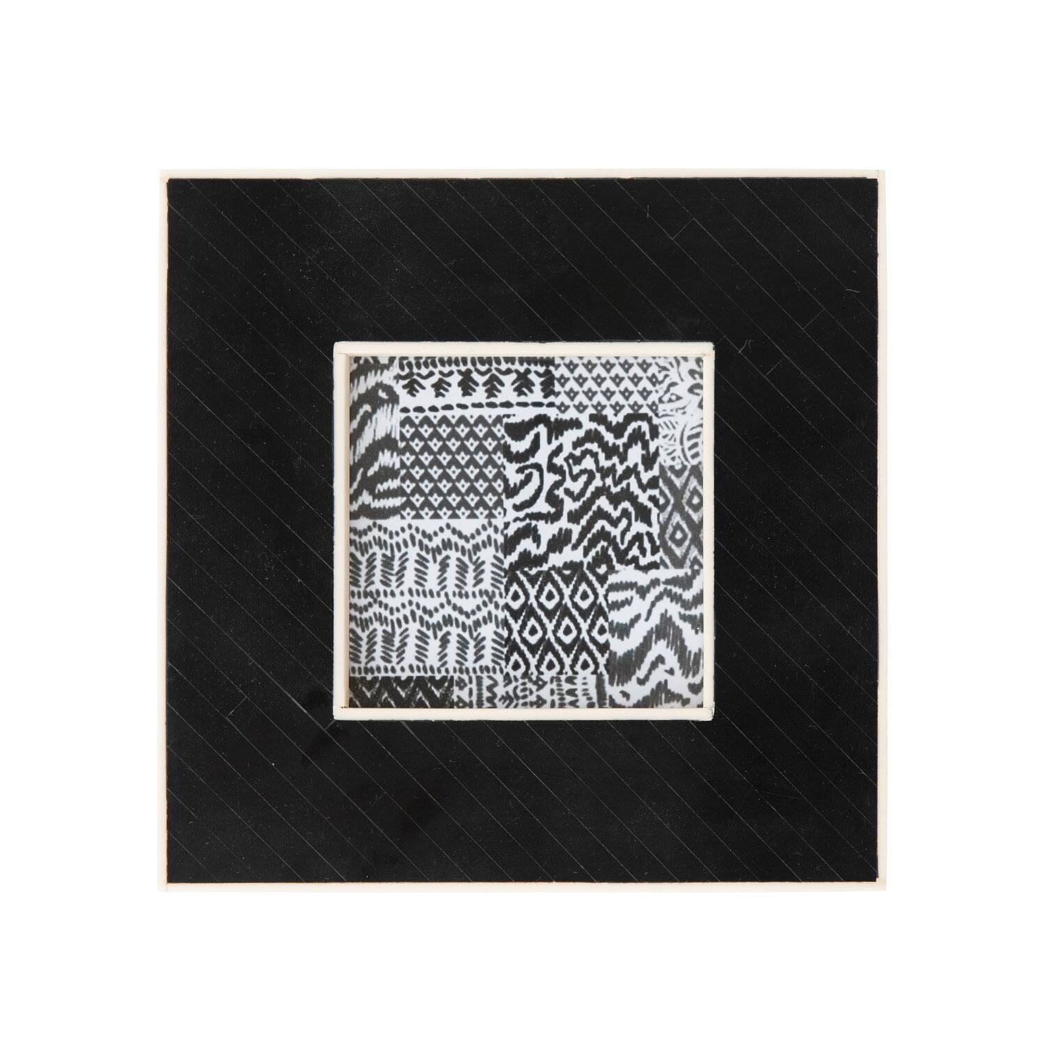Hello Honey® Black Diagonal Inlay 7" x 7" Photo Frame