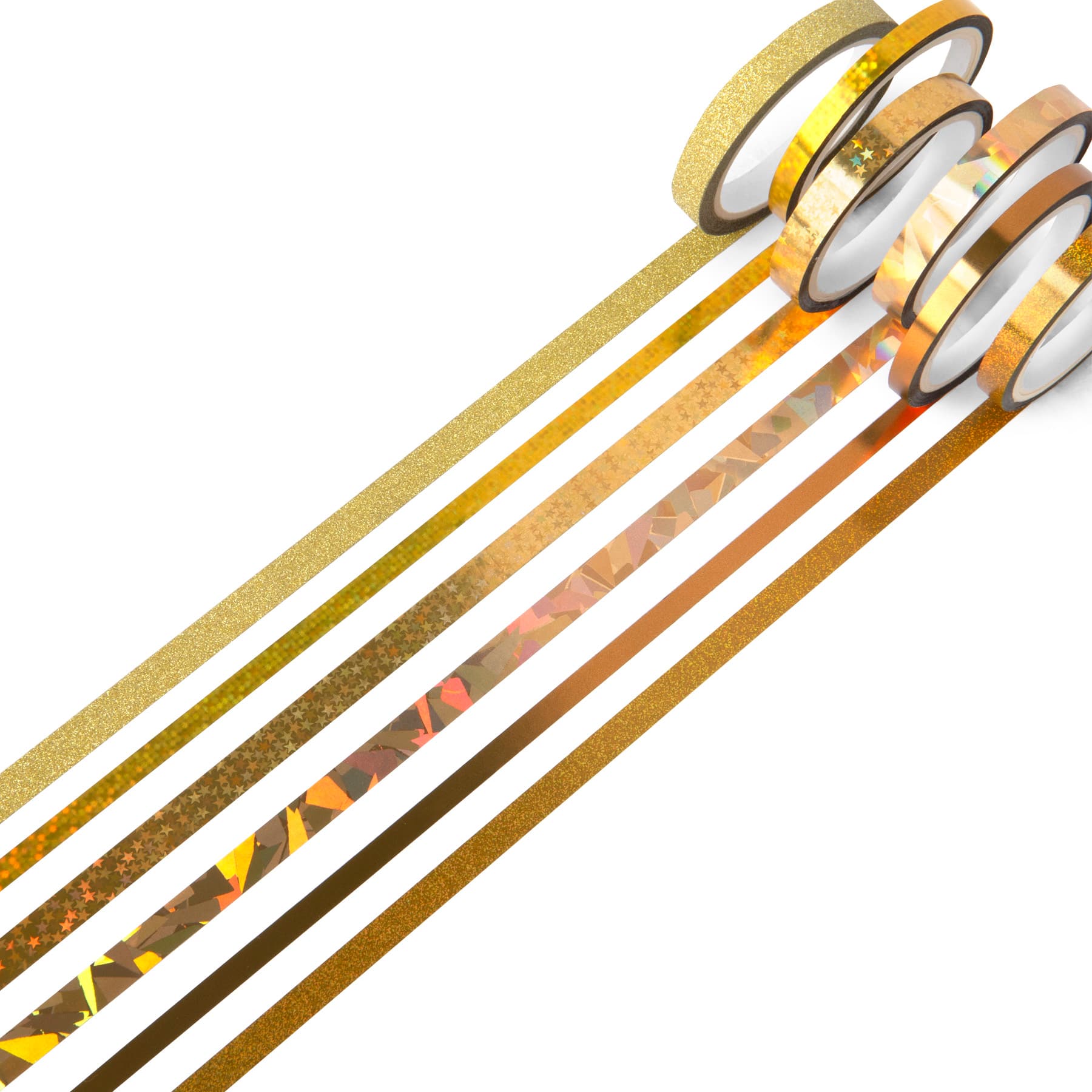 12 Packs: 6 ct. (72 total) Gold Foil & Glitter Crafting Tape Set by Recollections™