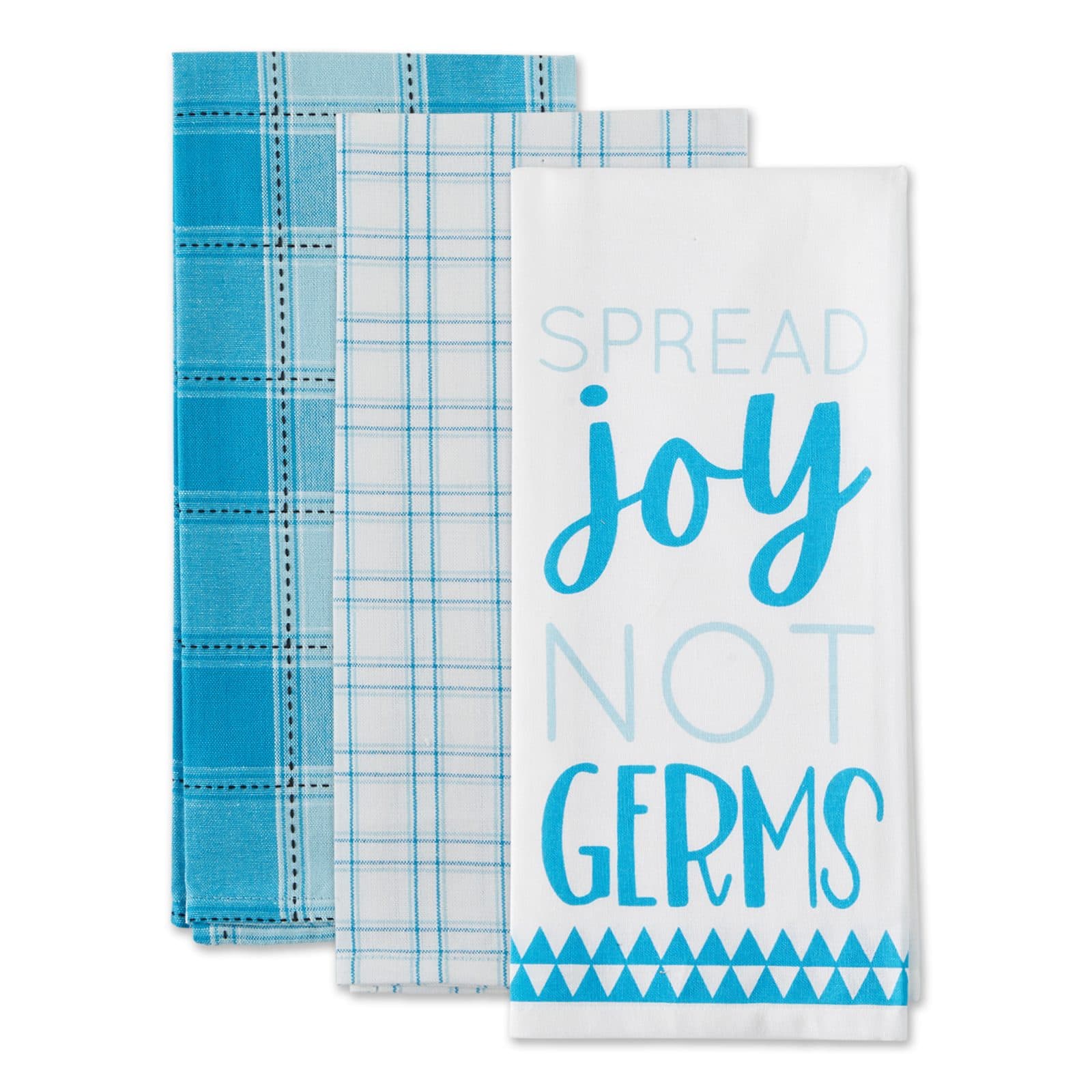 DII® Blue Spread Joy Not Germs Dish Towels, 3ct. Michaels