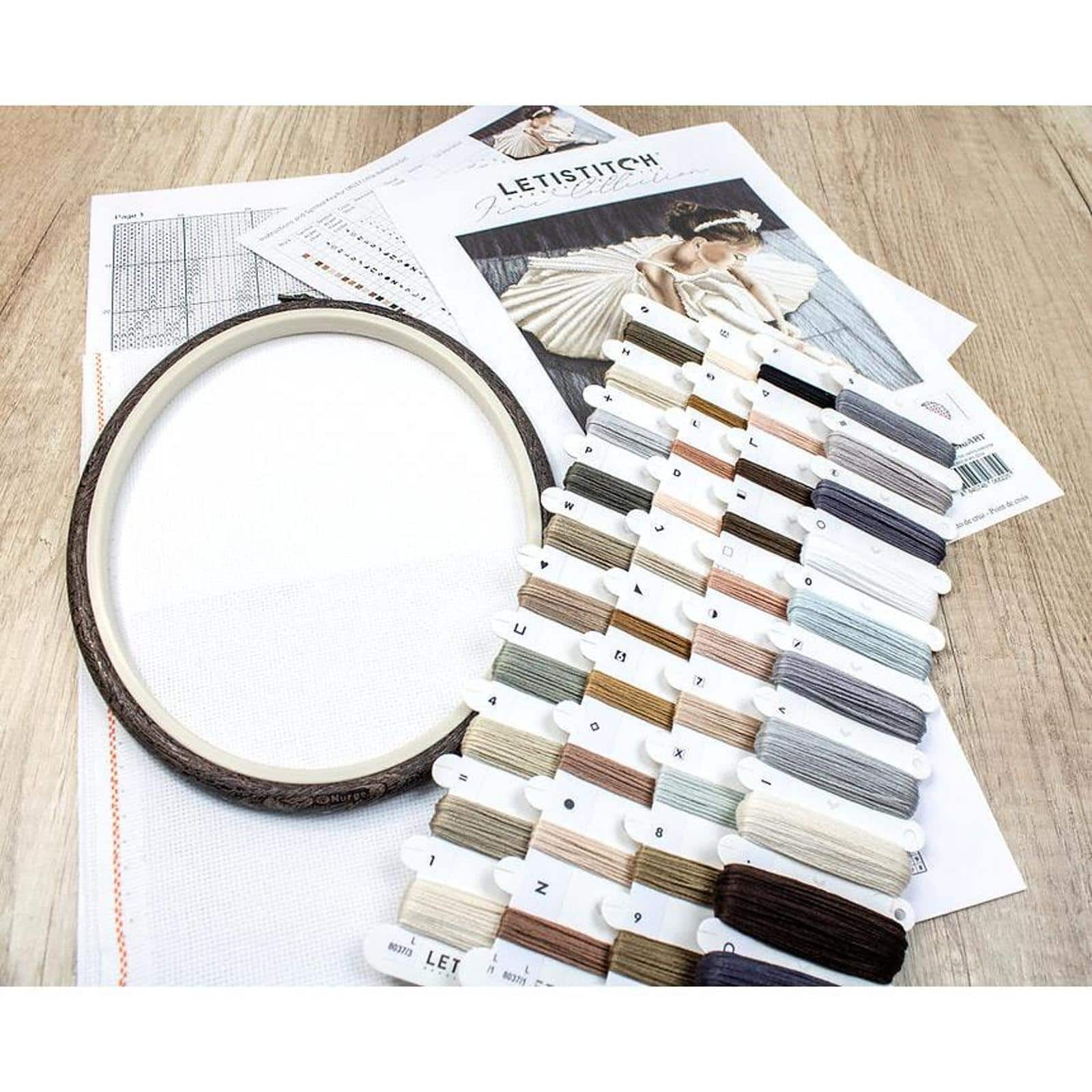 Letistitch Counted Cross Stitch Kit Little Ballerina Girl