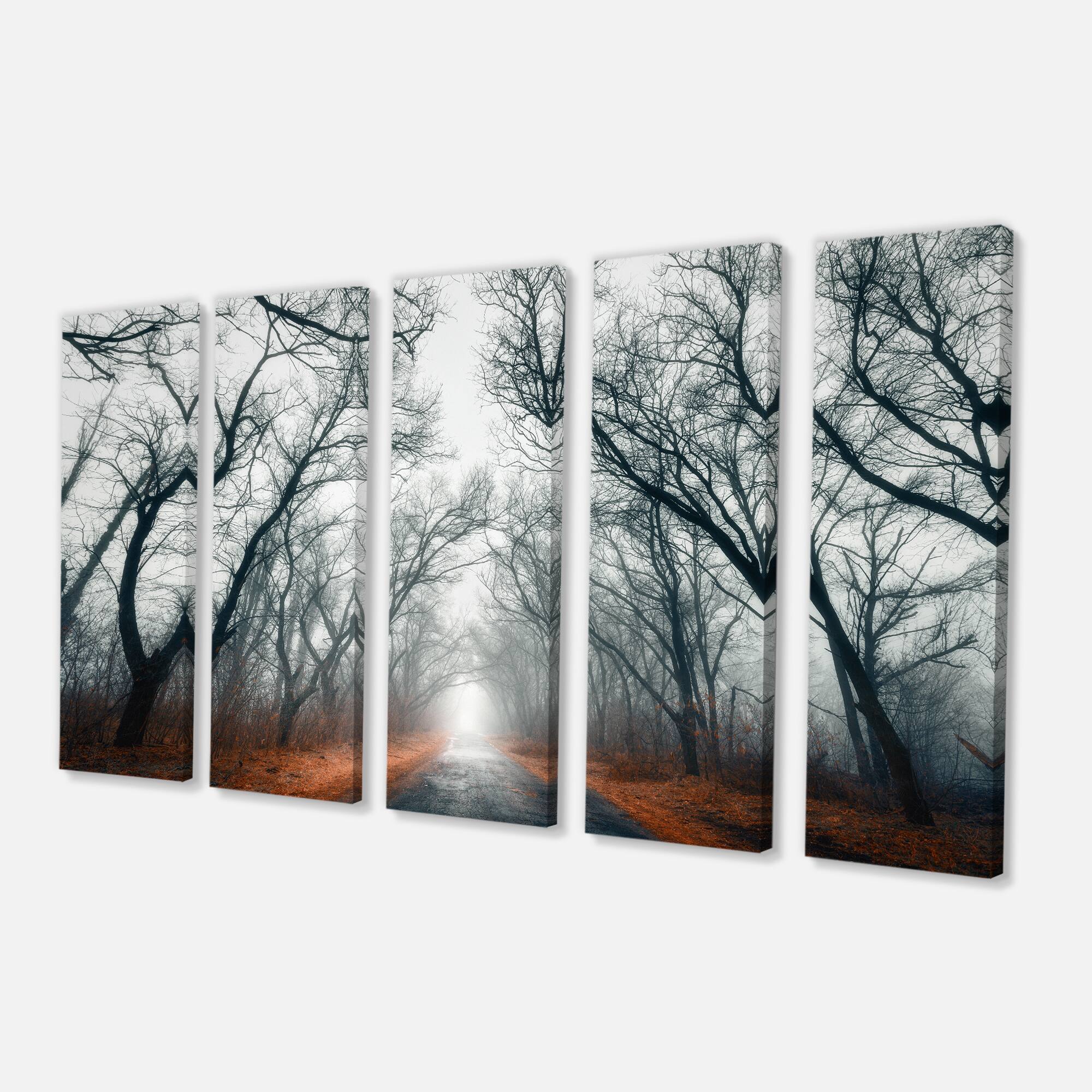 Designart - Mystic Road in Forest - Landscape Photography Canvas Print