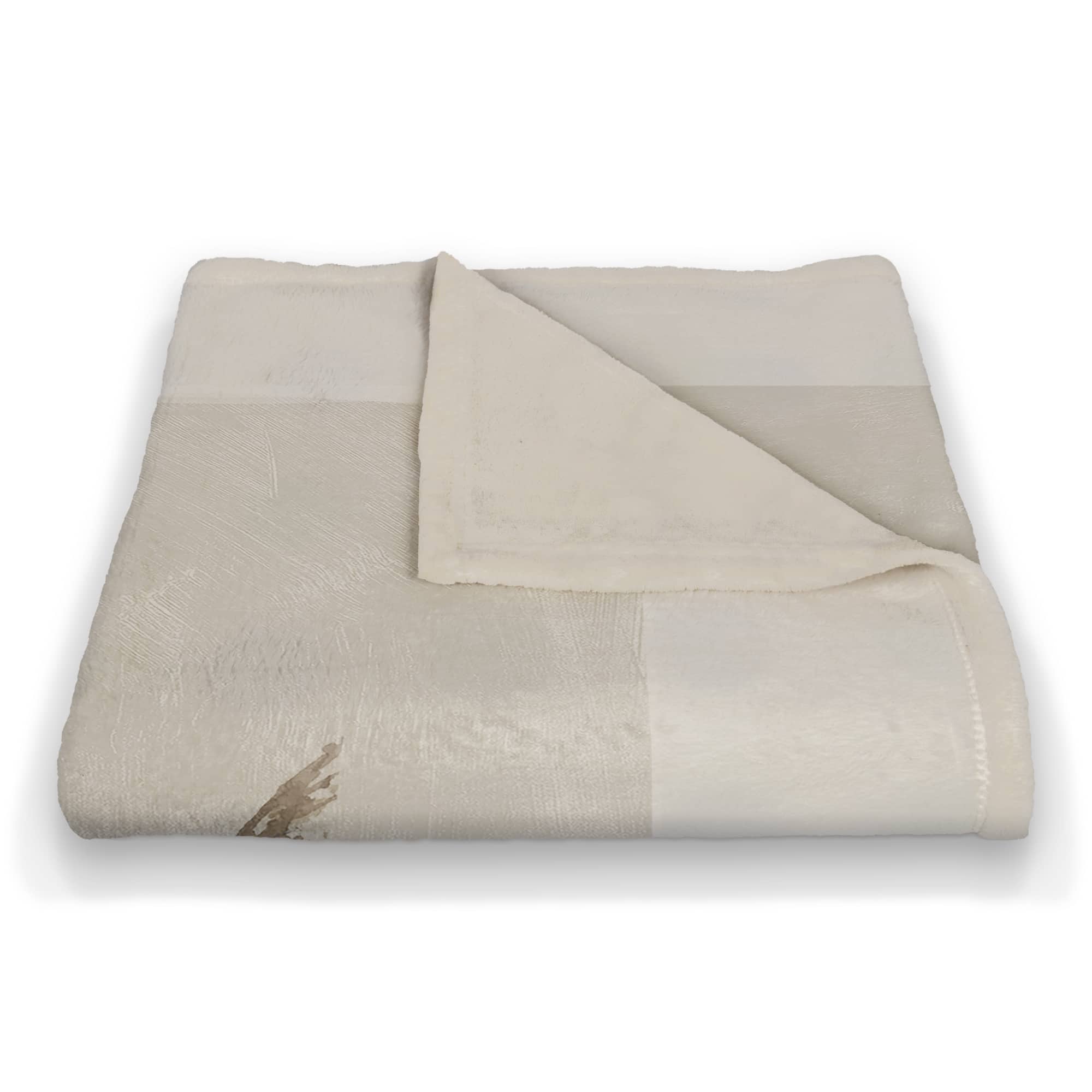 50" x 60" Pampas Jug Striped Coral Fleece Blanket