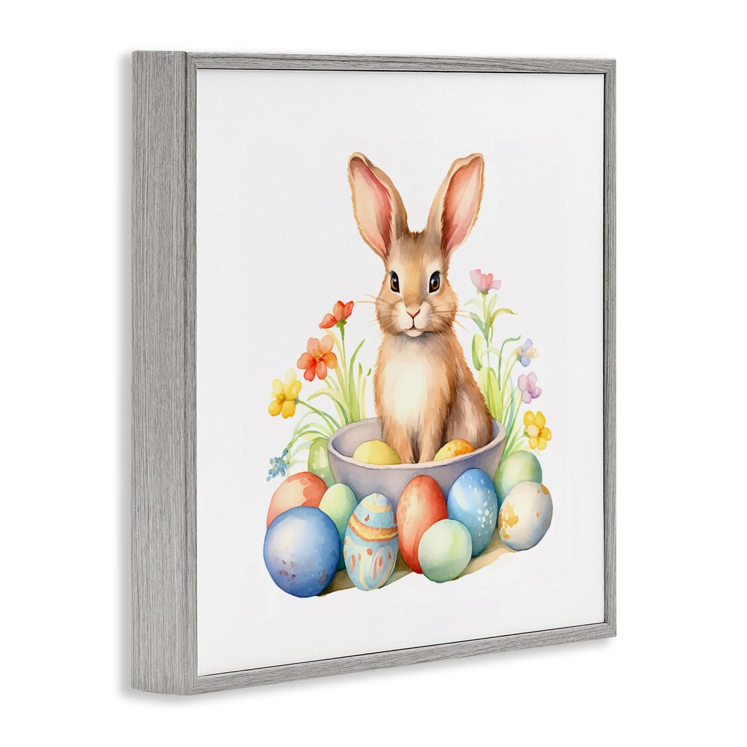 Stupell Industries Easter Bunny & Eggs Framed Giclee Art