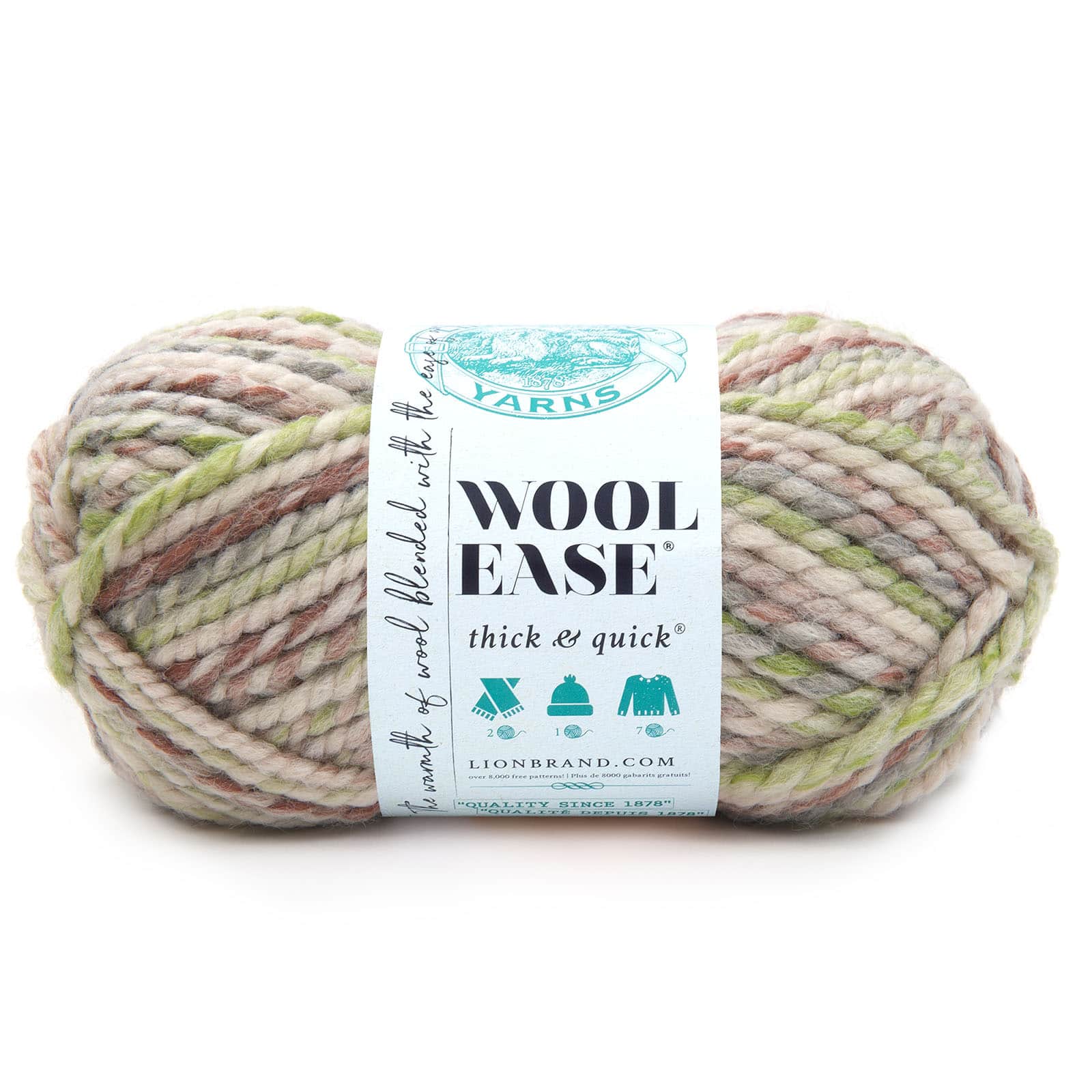 Lion Brand Yarn Wool-Ease Thick & Quick River Run Classic Bulky Yarn (1  unit), Delivery Near You