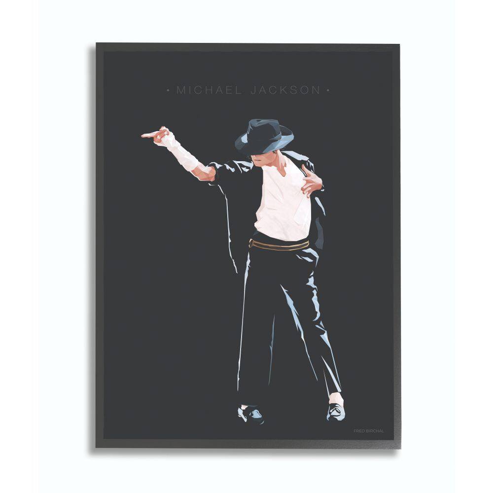 Stupell Industries Michael Jackson Design Wall Accent with Black Frame