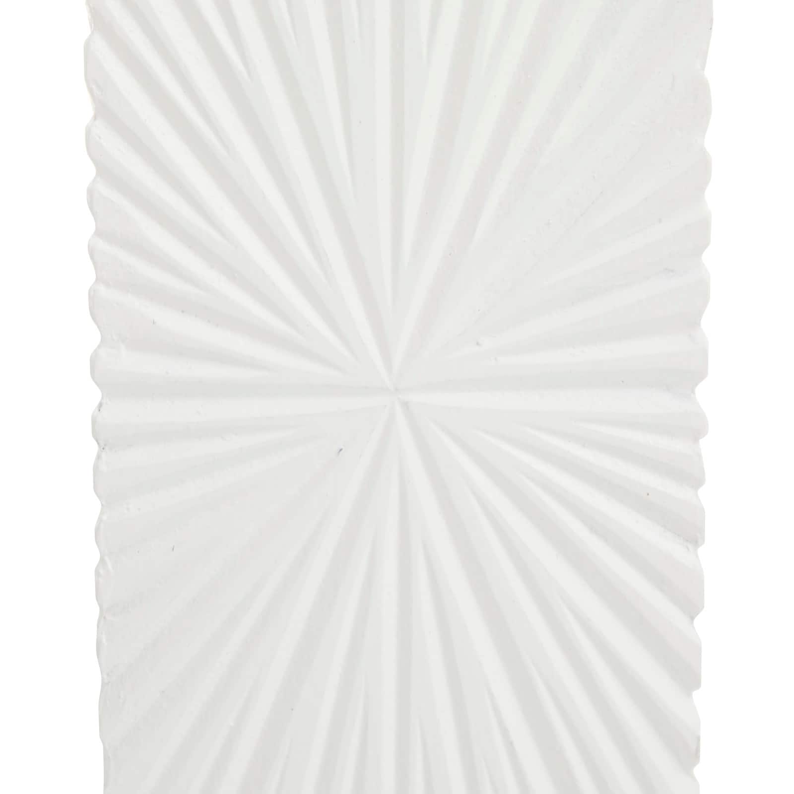 CosmoLiving by Cosmopolitan Set of 3 White MDF Contemporary Candle Holder, 12" x 4" x 4"