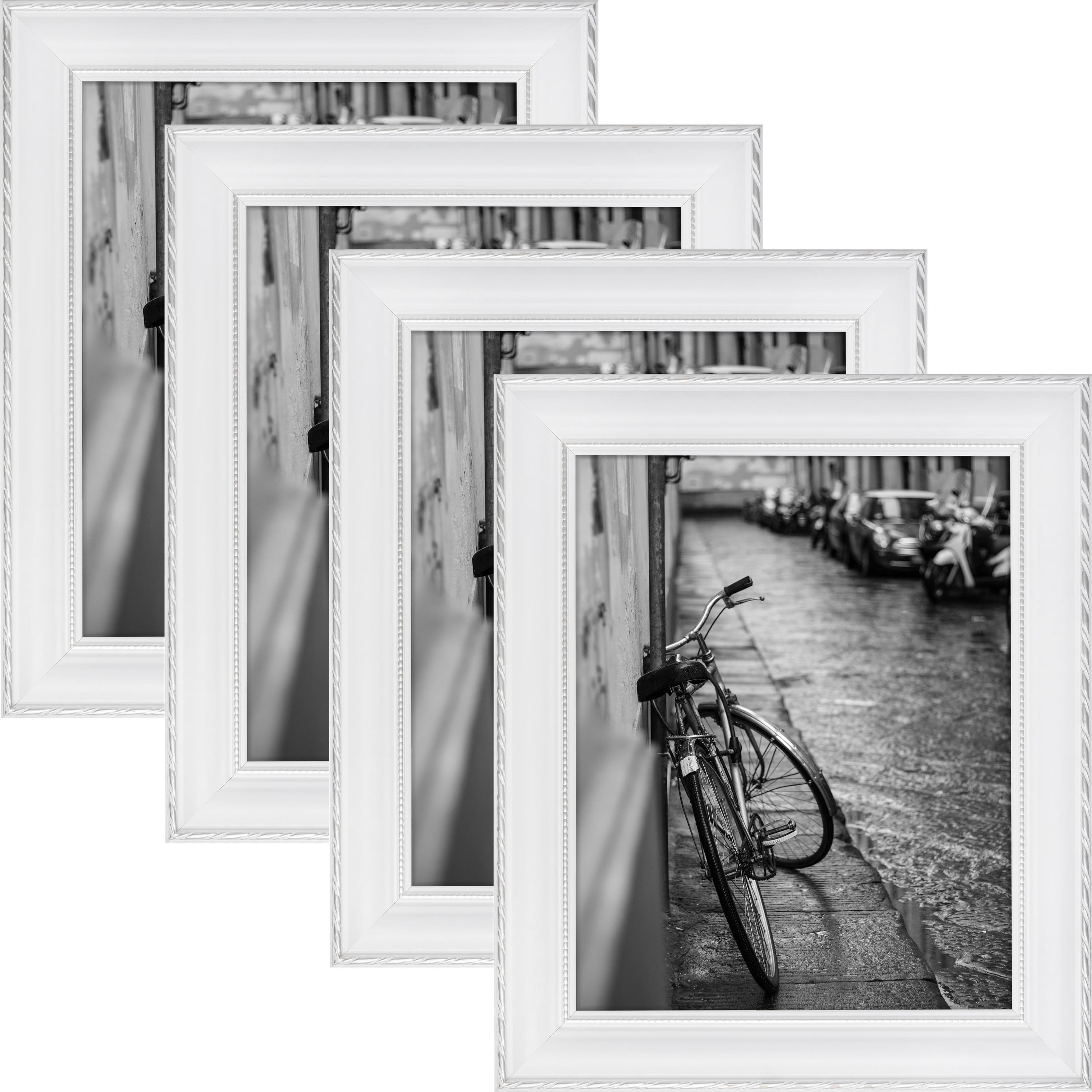 4 Pack Craig Frames Victoria White & Silver Picture Frame