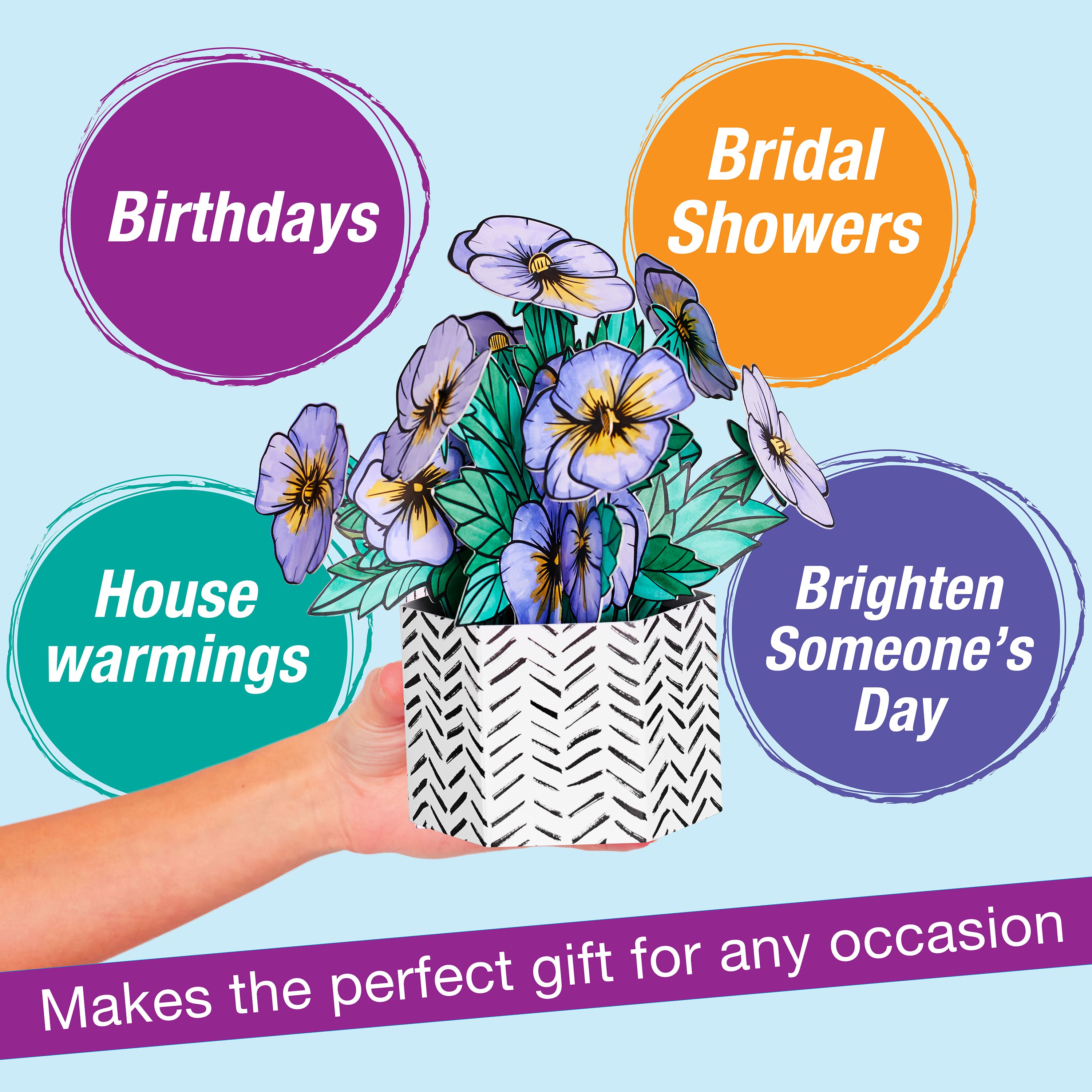 Faber-Castell&#xAE; Pansies Pop Up Coloring Bouquet