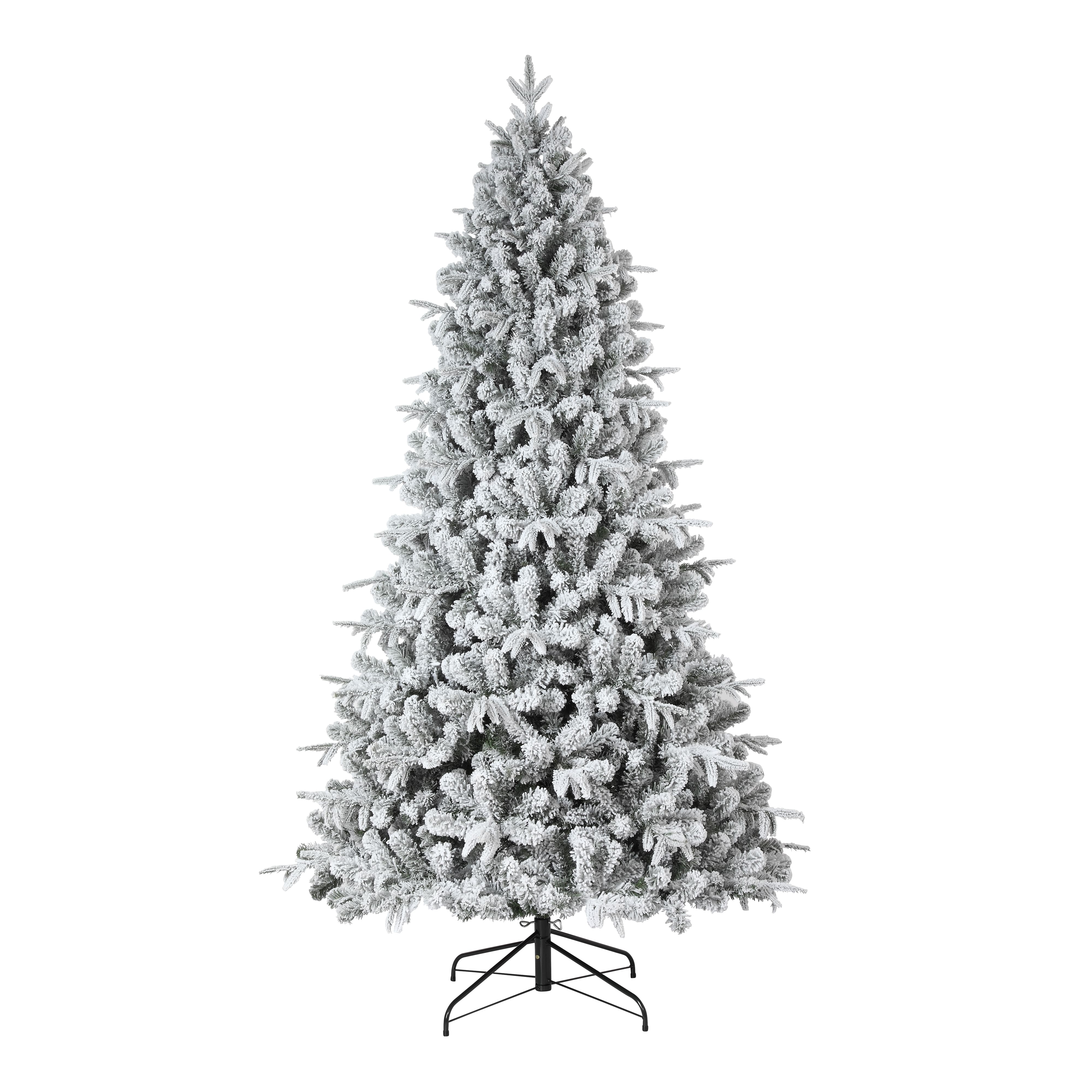 7.5ft. Pre-Lit Flocked Churchill Fir Artificial Christmas Tree , Color Changing LED Lights