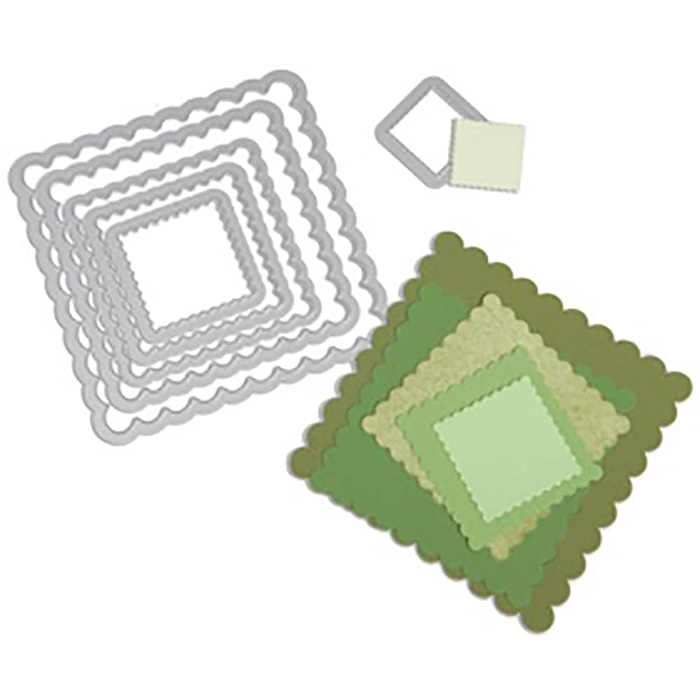 Sizzix&#xAE; Framelits&#x2122; Scallop Squares Die Set